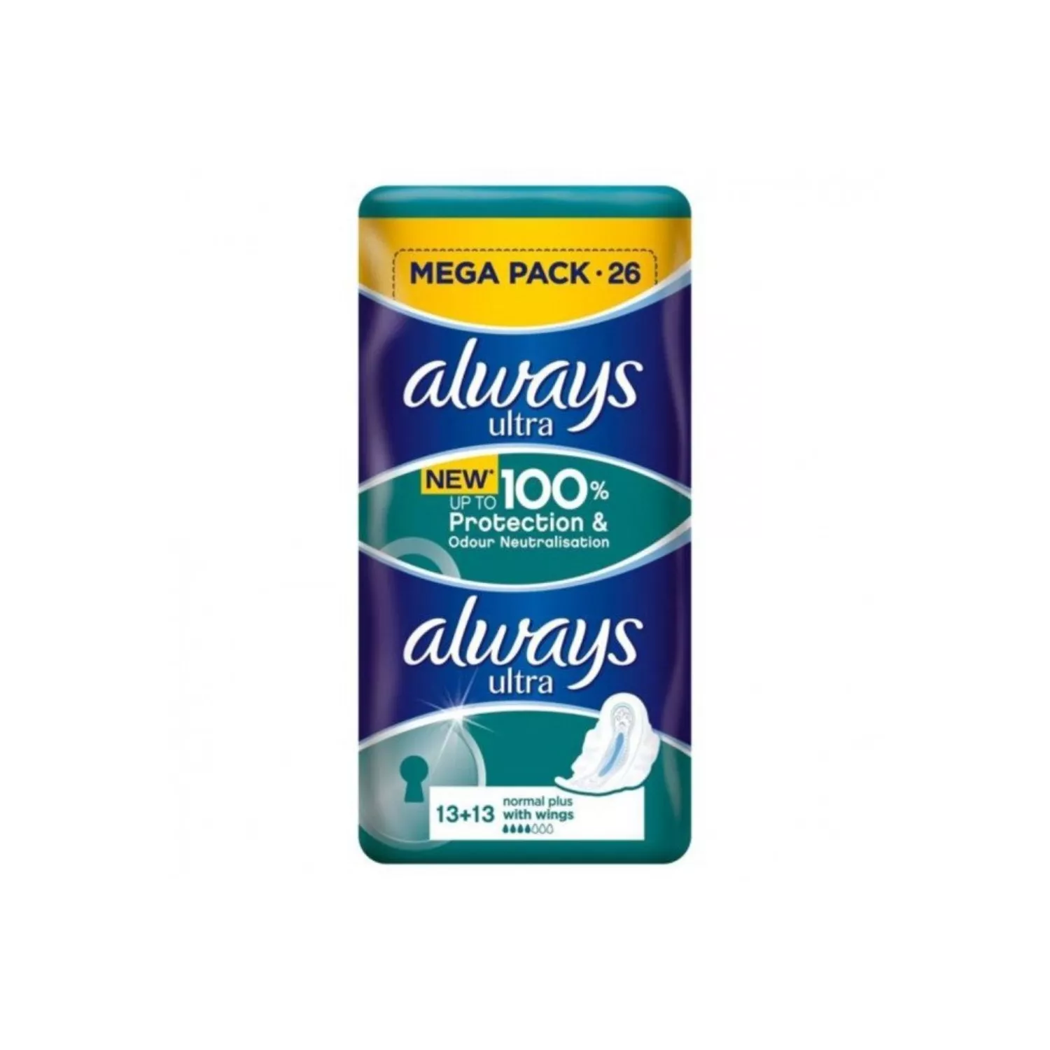 Always Ultra Sanitary Towels Normal Plus with Wings - 26 Pads