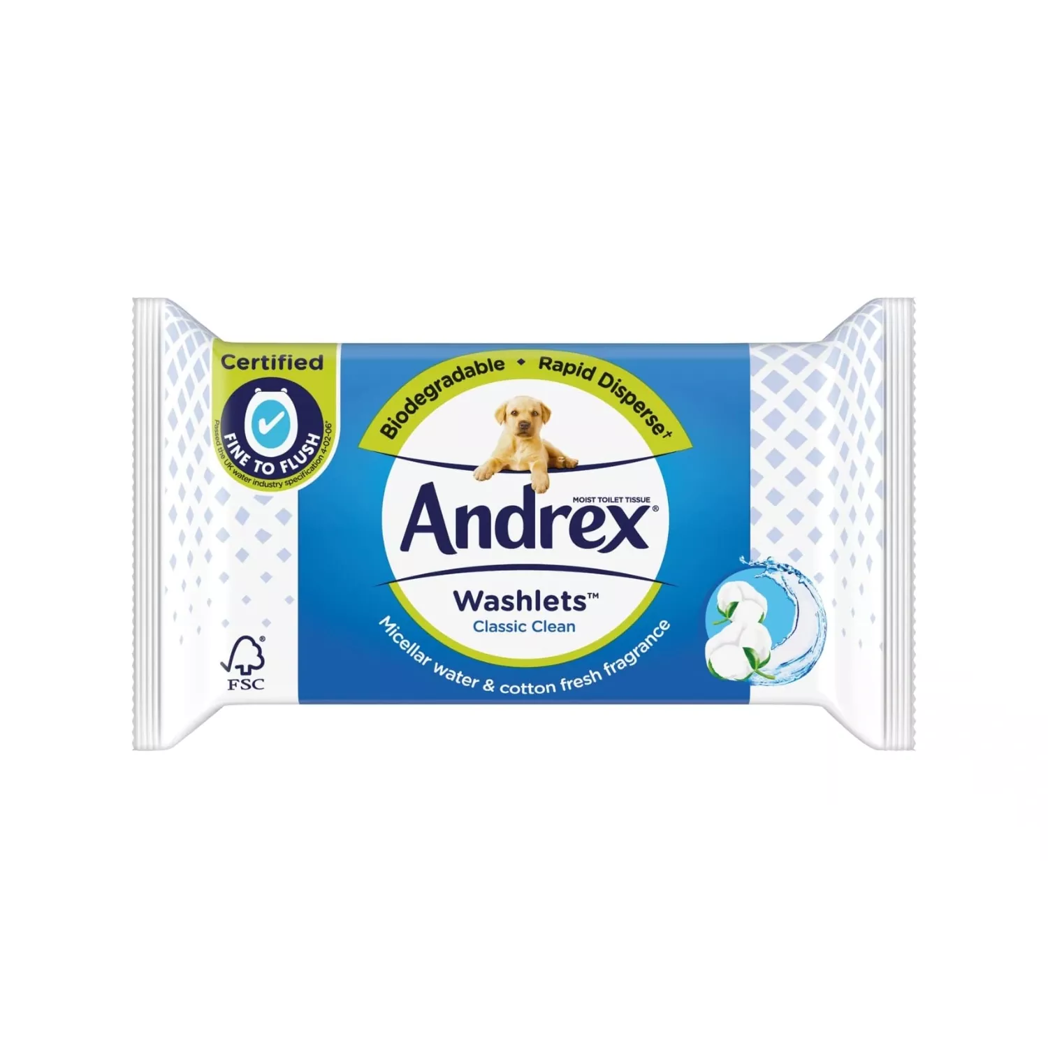 Andrex Classic Clean Washlets, 40 wipes