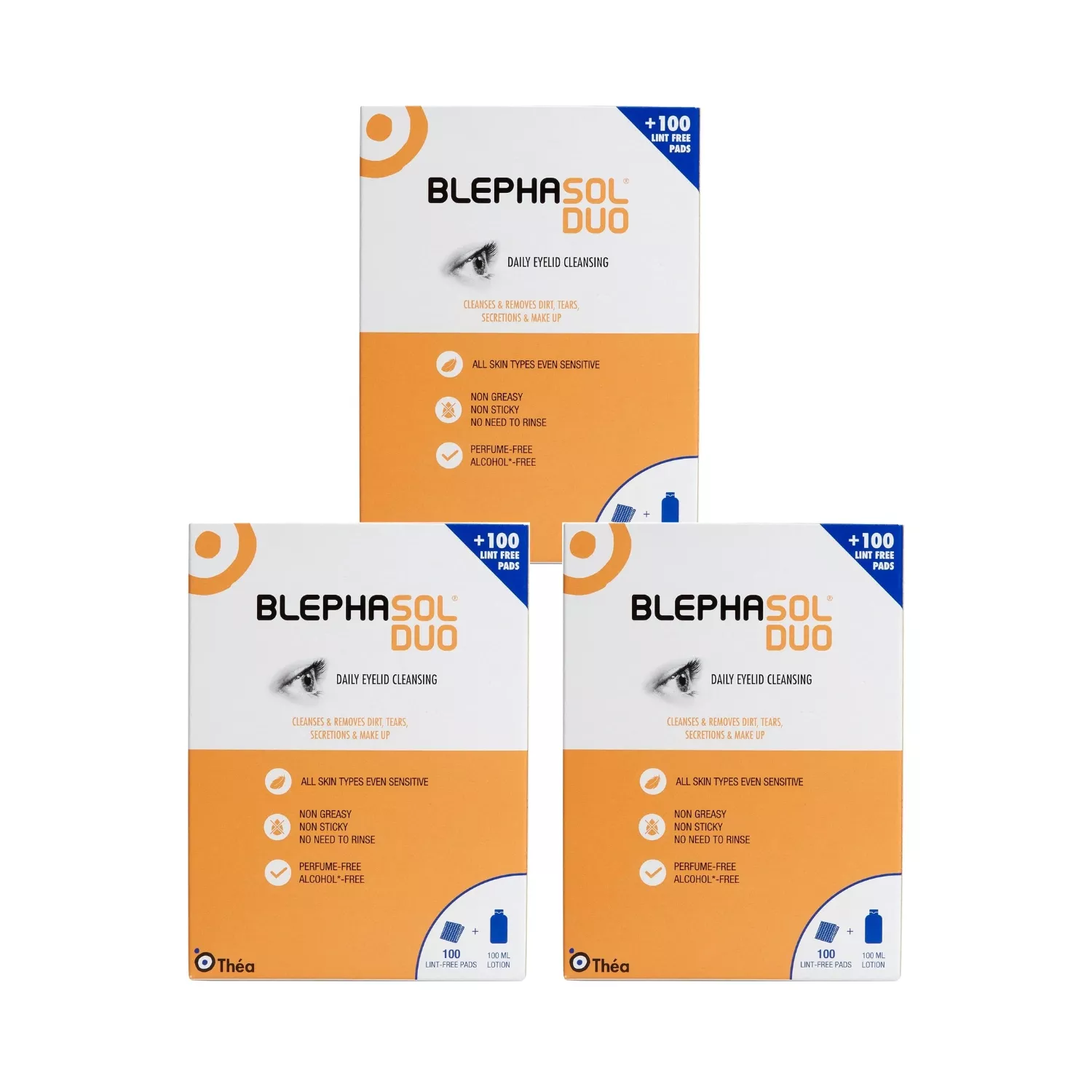 Blephasol Duo Eye Hygiene Lotion 100ml - Pack of 3