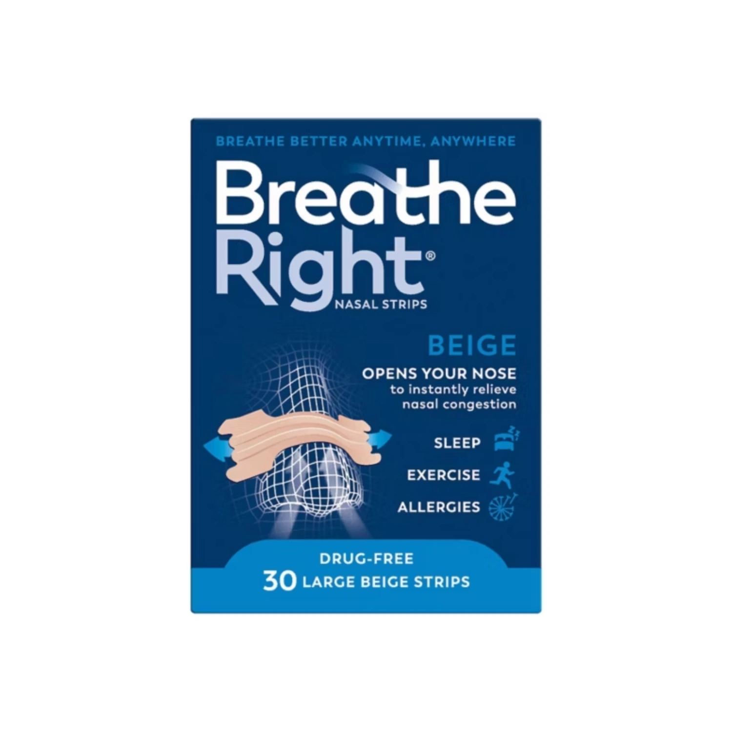 Breathe Right Nasal Strips 30 Strips