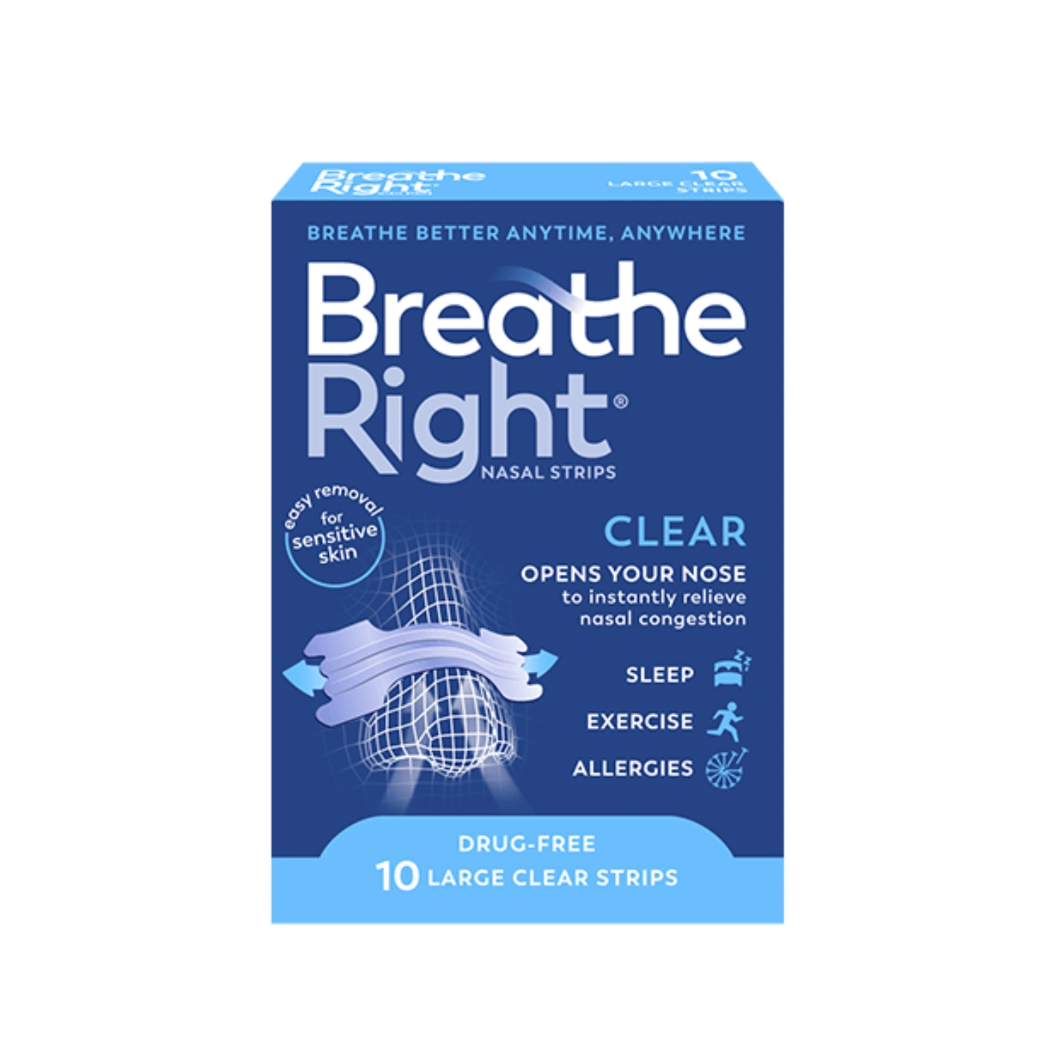 Breathe Right Nasal Strips 10 count