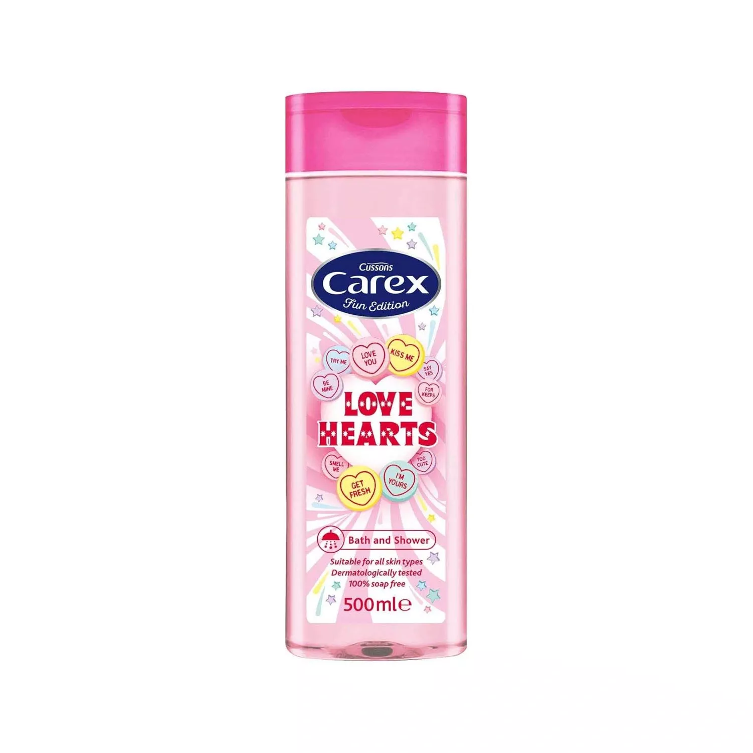 Carex Shower & Bath Love Hearts 500ml