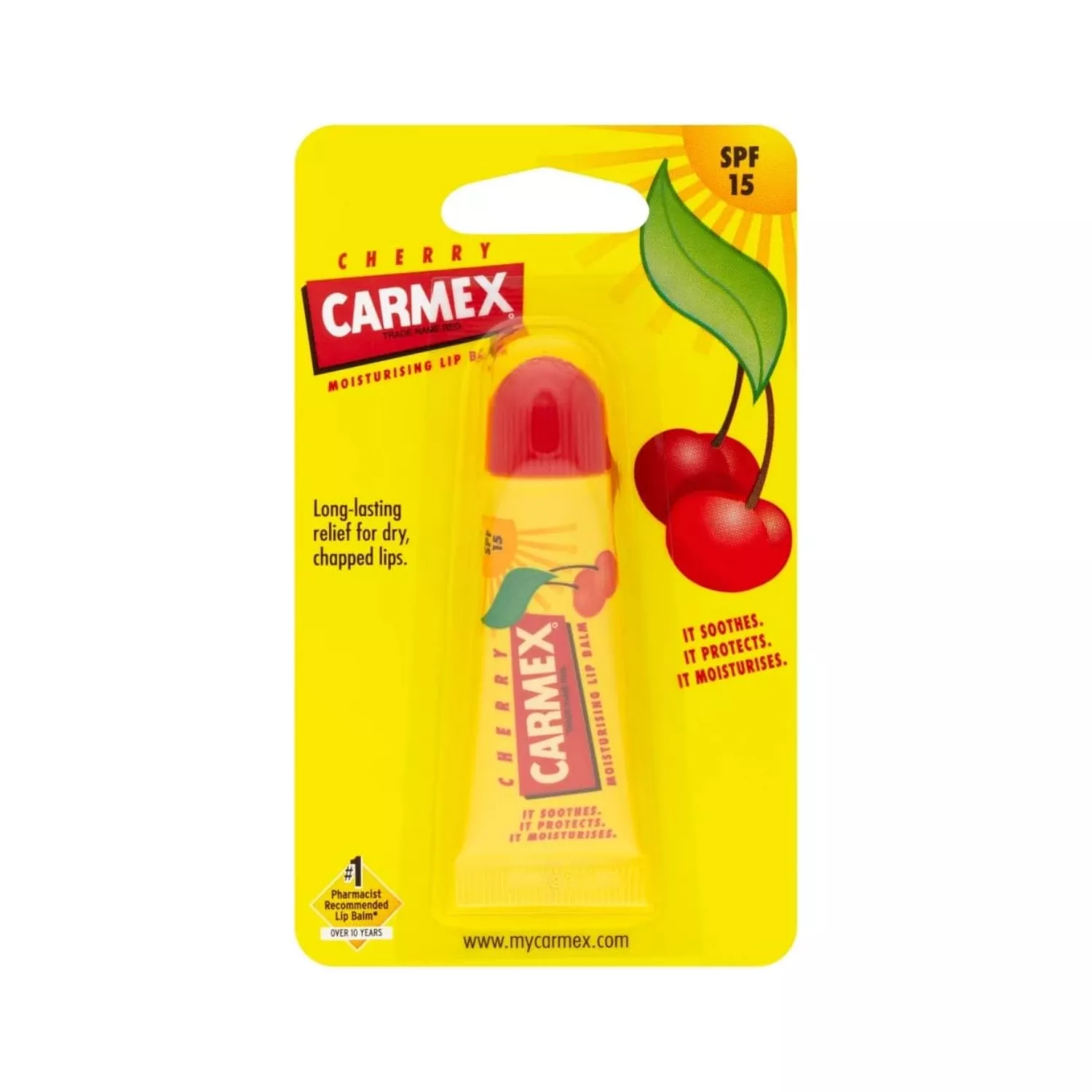 Carmex Moisturising Lip Balm Cherry Flavour SPF15 10g