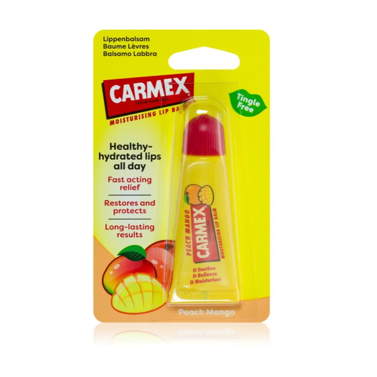 Carmex Peach And Mango Lip Balm 10g Tube
