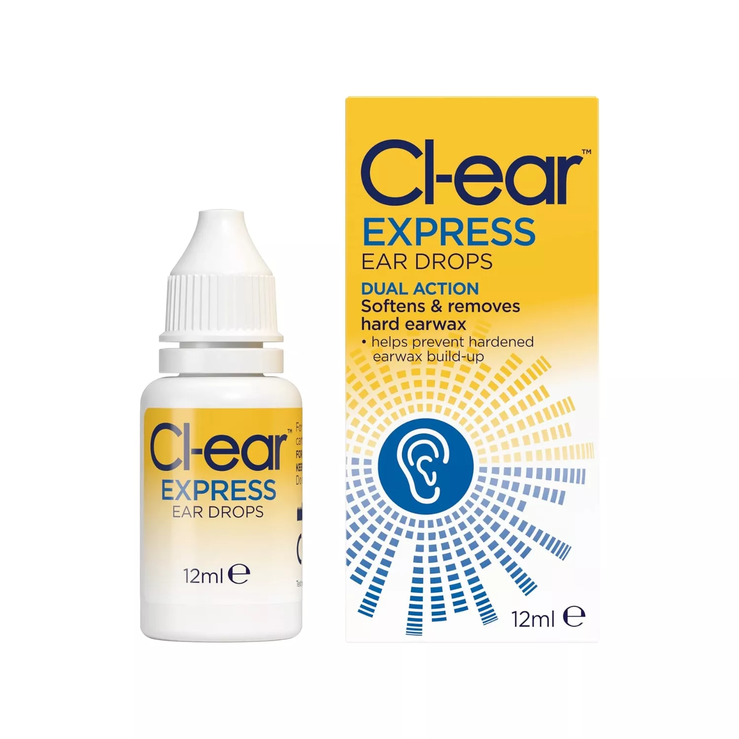Cl-ear Express Dual Action Ear Drops 12ml