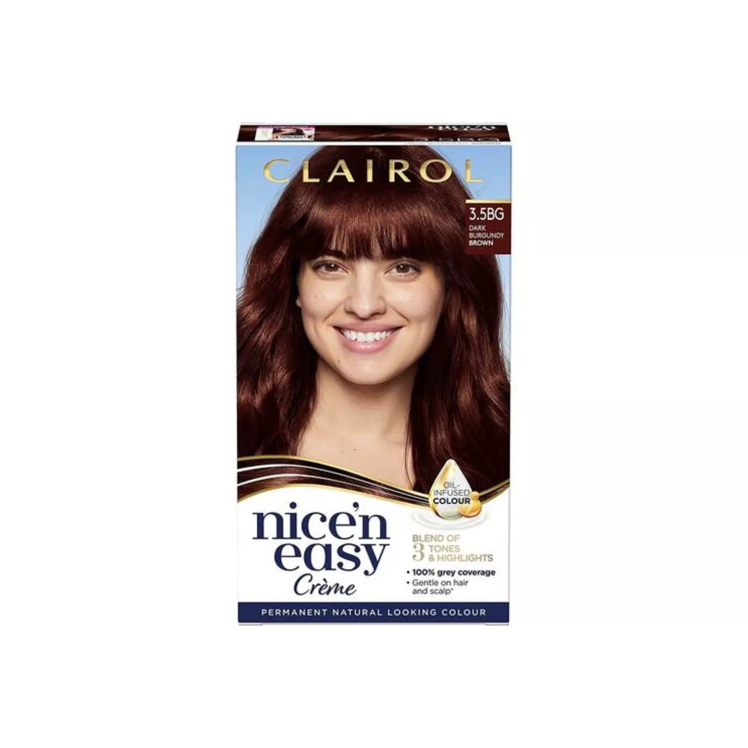 Clairol Nice'n Easy Hair Dye 3.5BG Dark Burgundy Brown