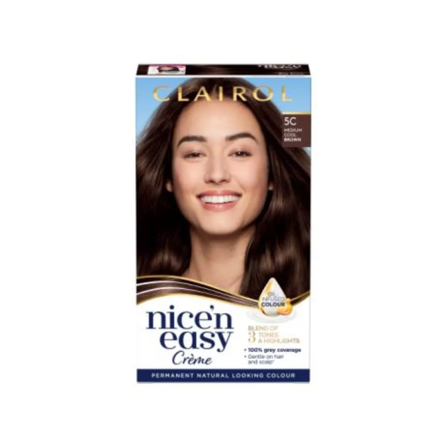 Nice n Easy Hair Dye Medium Cool Brown 5C