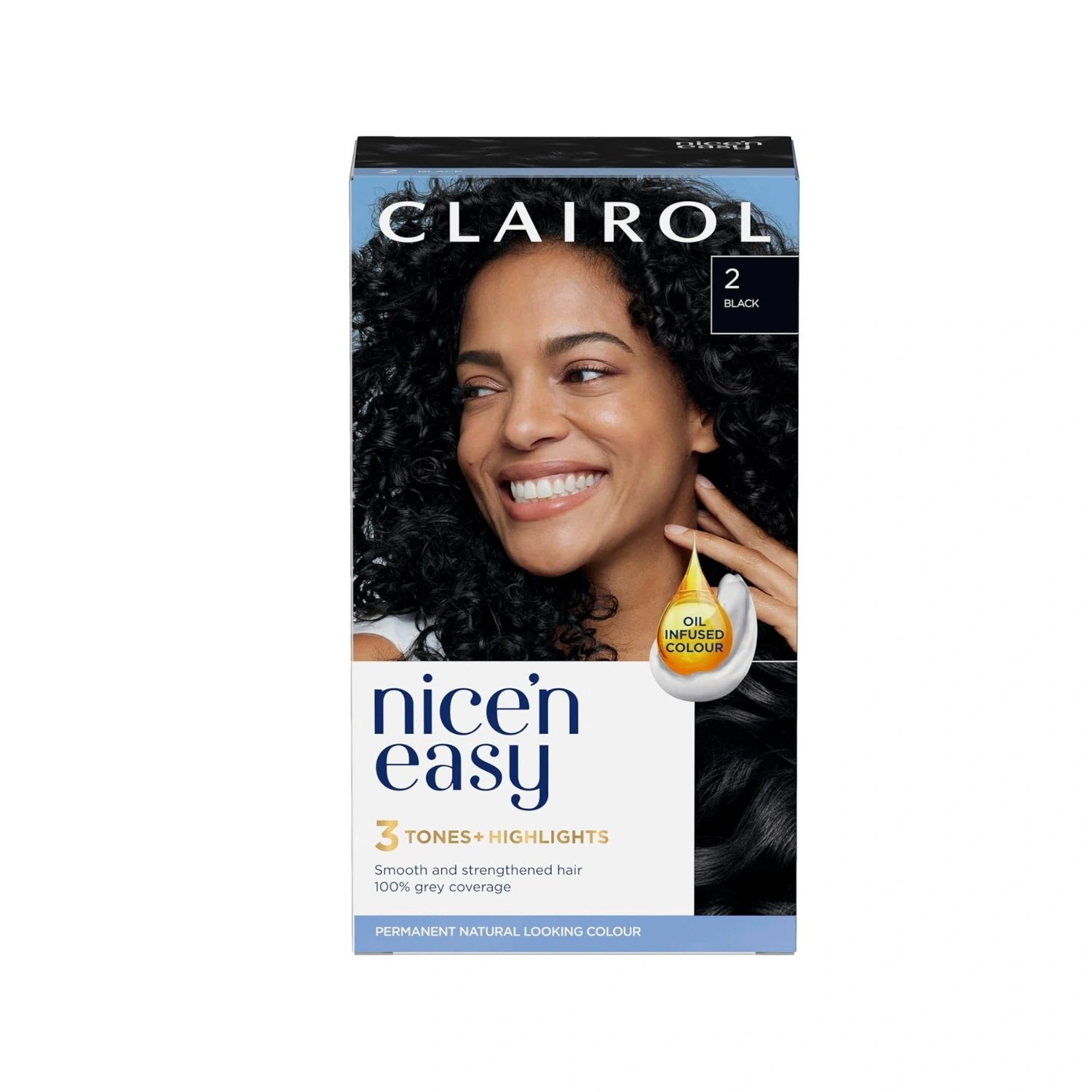 Clairol Nice'n Easy Hair Dye, 2 Black