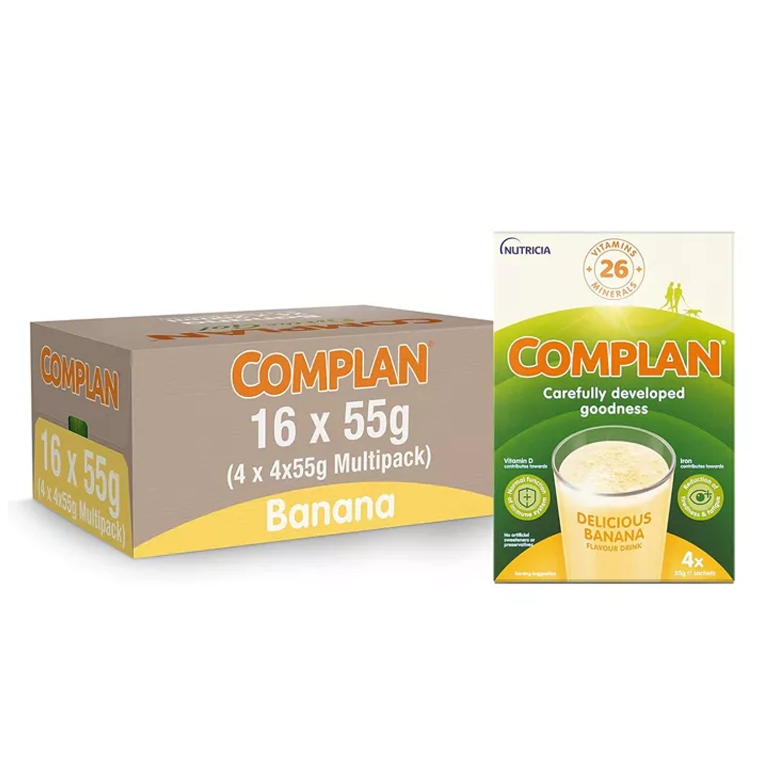 Complan Banana Sachets 4x55g - 4 Pack Bundle