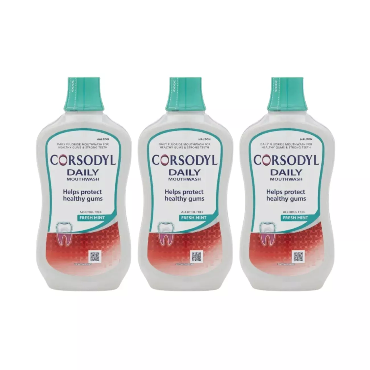 Corsodyl Gum Care Mouthwash 500ml - Pack of 3