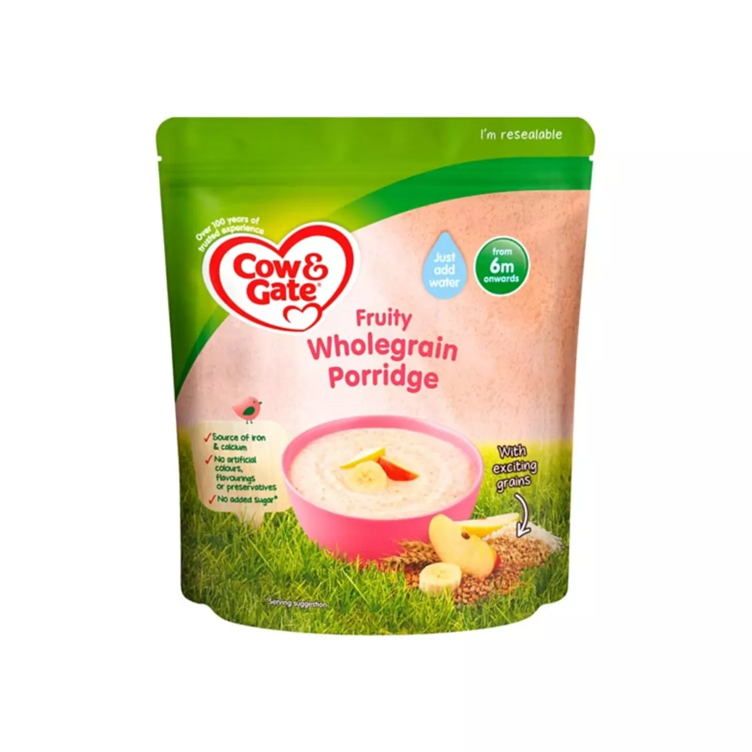 Cow & Gate Fruity Wholegrain Porridge 125g