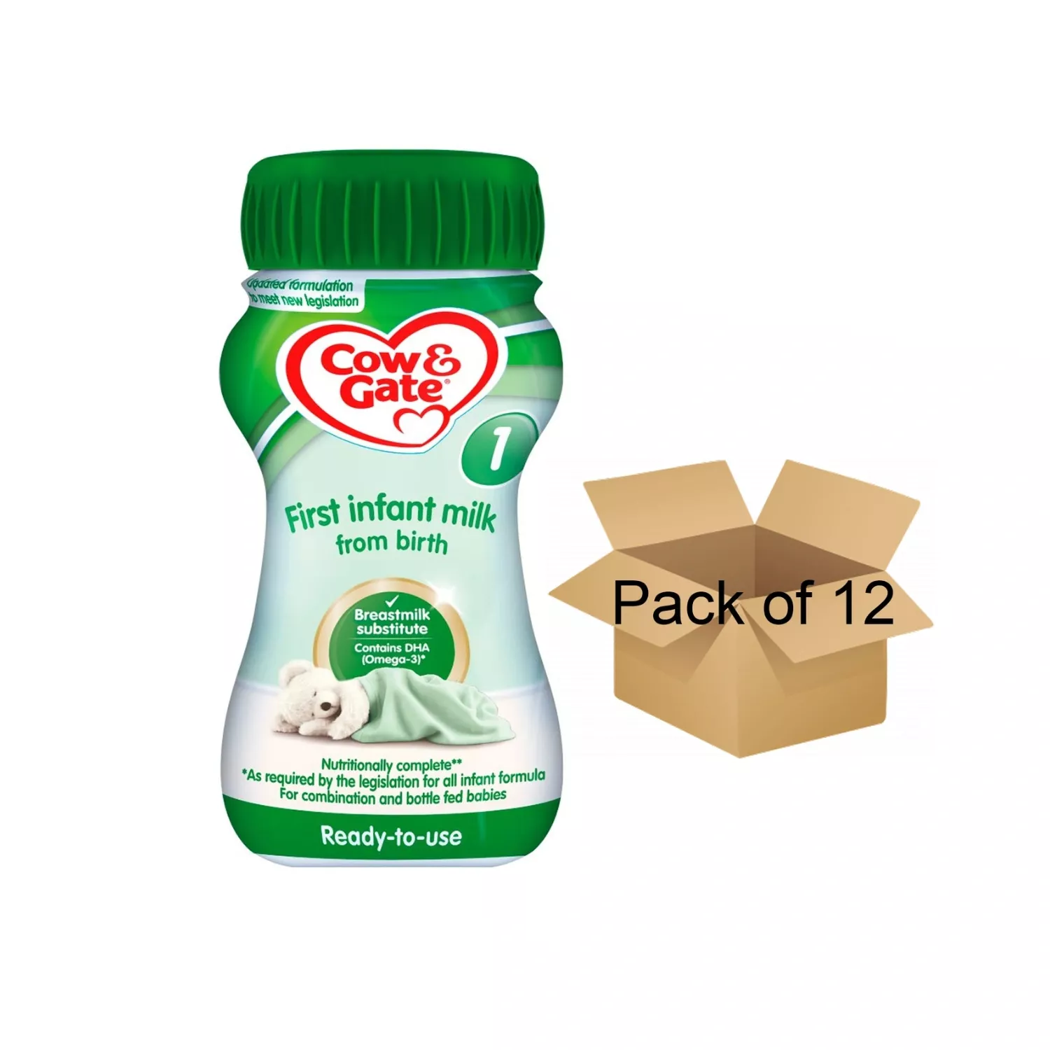 Cow and Gate 1 Ready to Use First Infant Milk 12X200ml