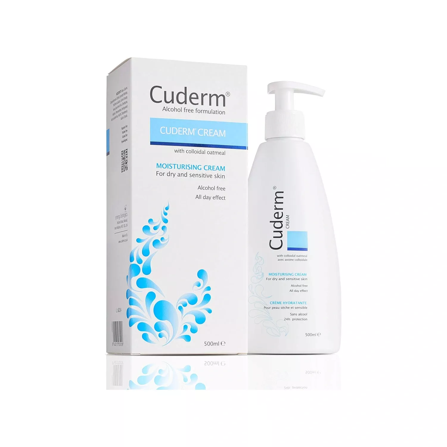 Cuderm Cream Moisturiser for Dry Skin & Eczema 500ml