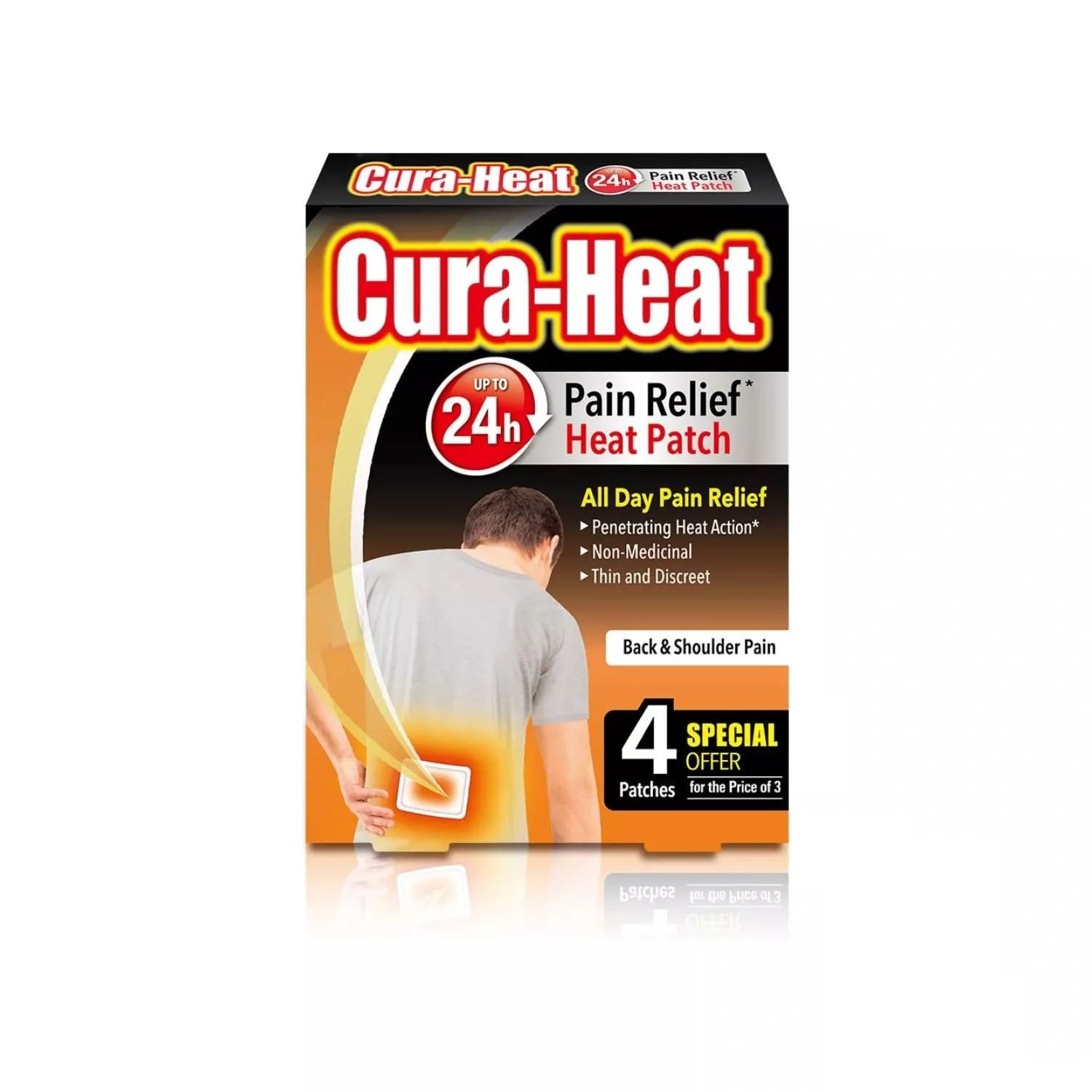 Cura-Heat Back and Shoulder Pain 4 patches