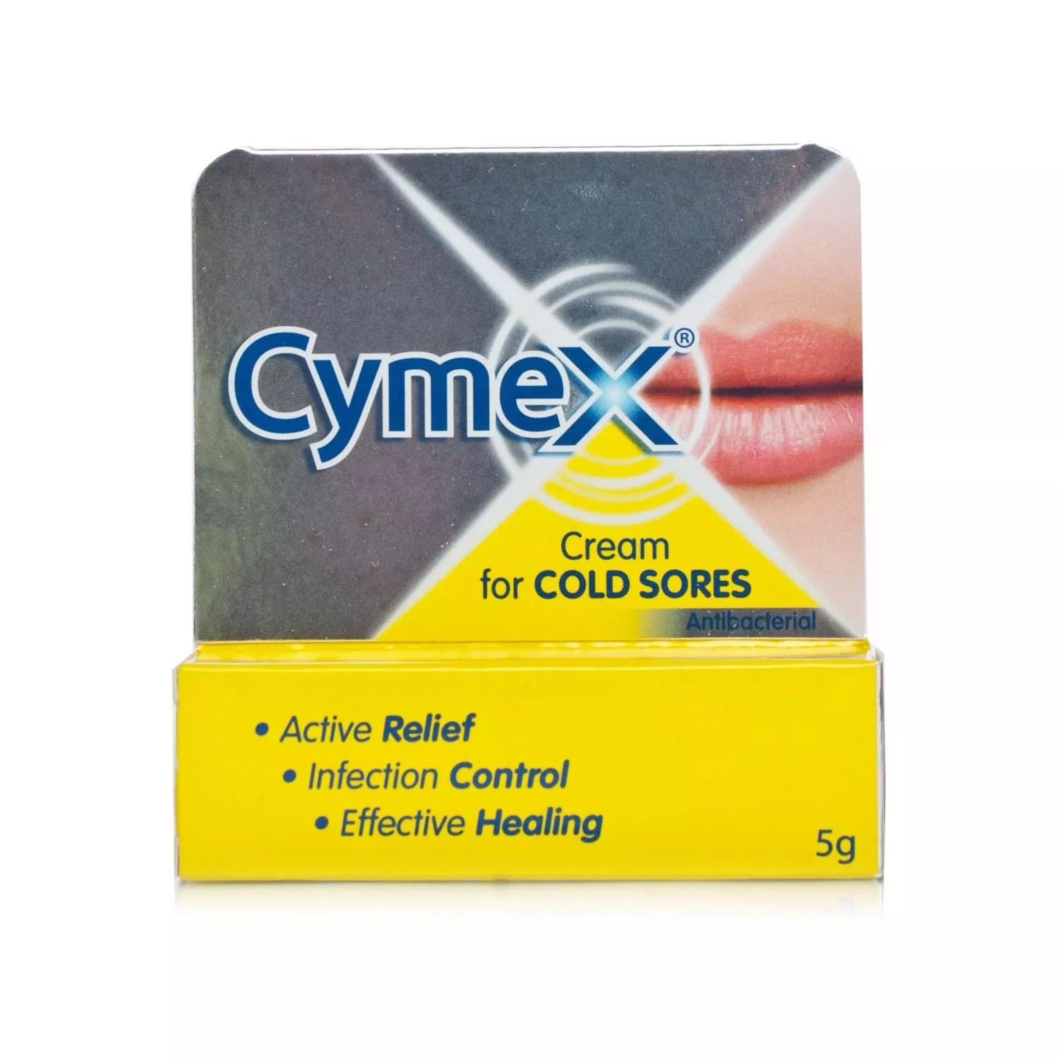 Cymex Cold Sore & Lip Cream, Triple Action Formula 5gm