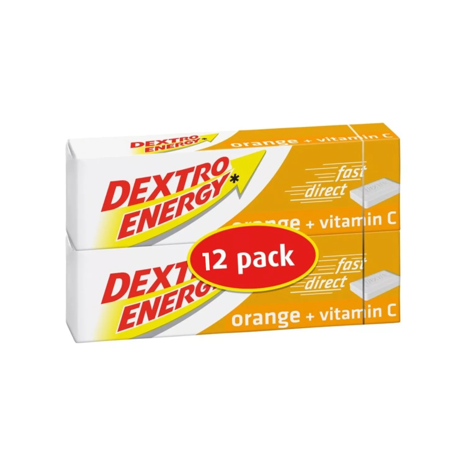12x Dextro Orange + Vitamin C Energy Tablets Twin pack