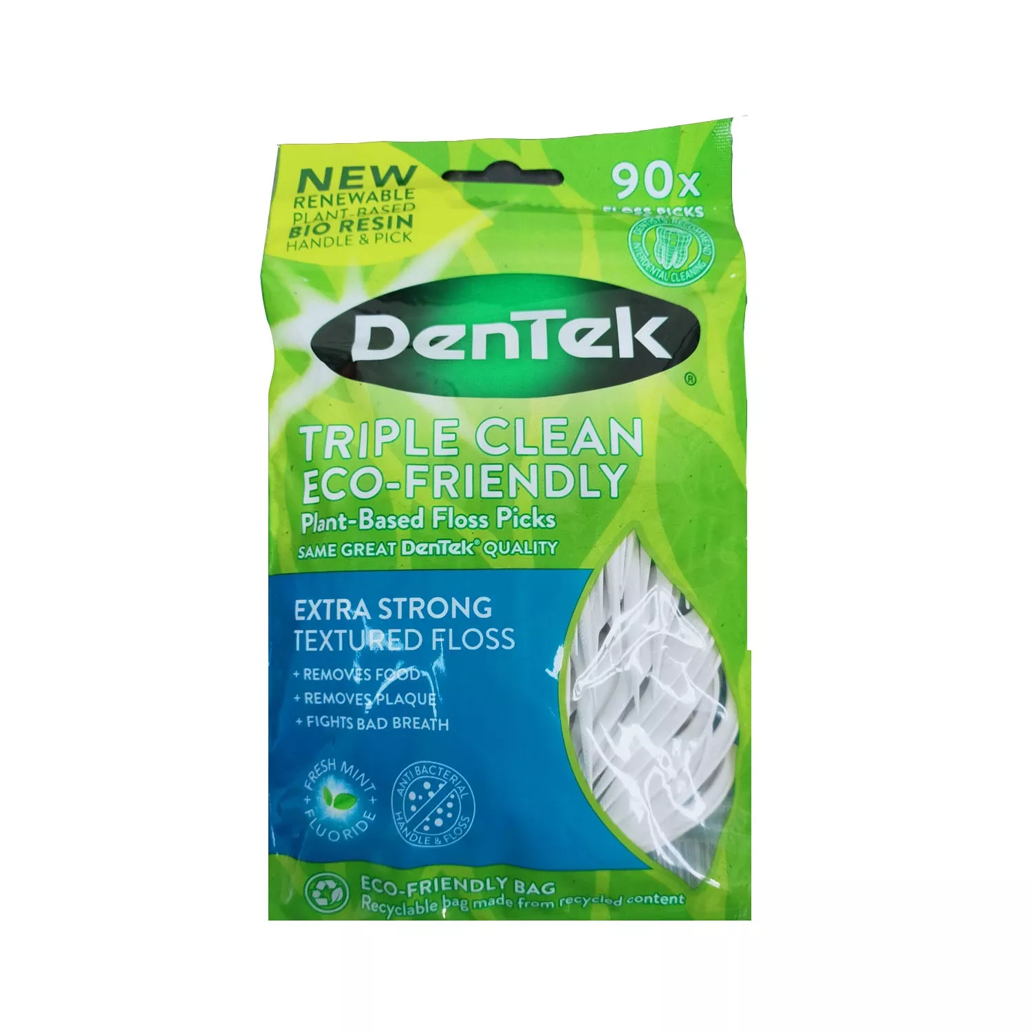 DenTek Triple Clean Disposable Fresh Mint Flossers - 90