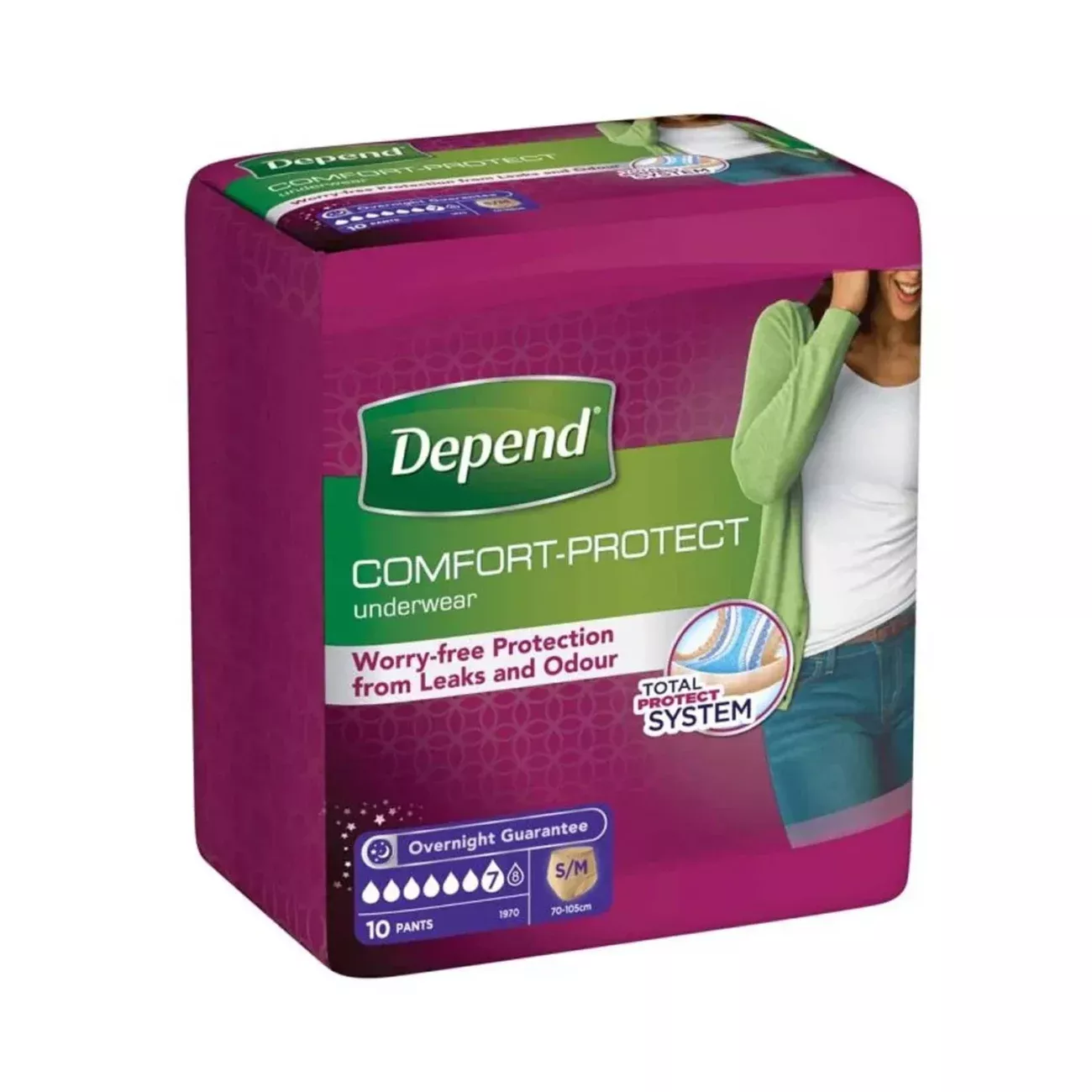 Depend Comfort Protect Pants for Women Small/Medium - 10 Count