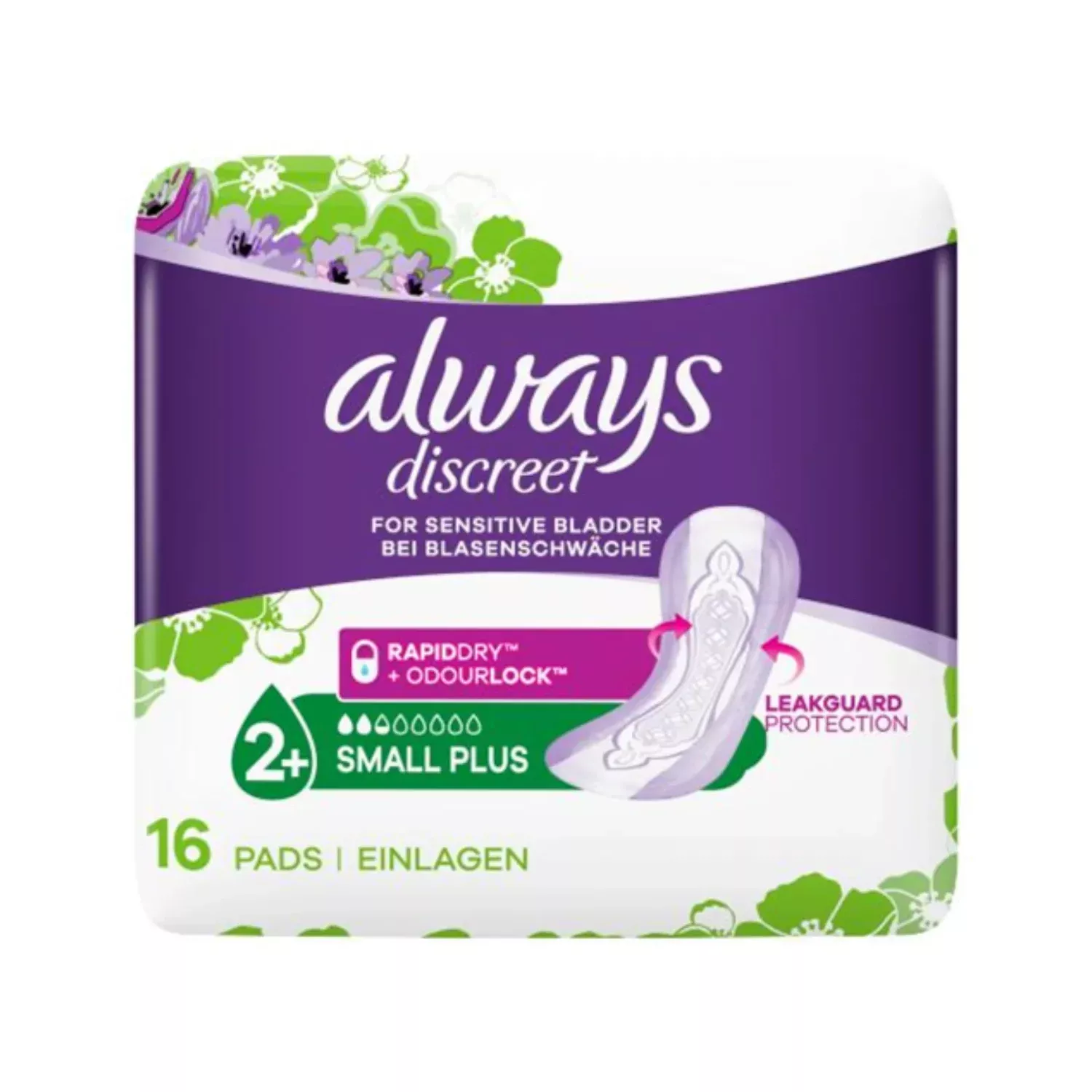 Always Discreet Incontinence Pads Small Plus For Sensitive Bladder x16
