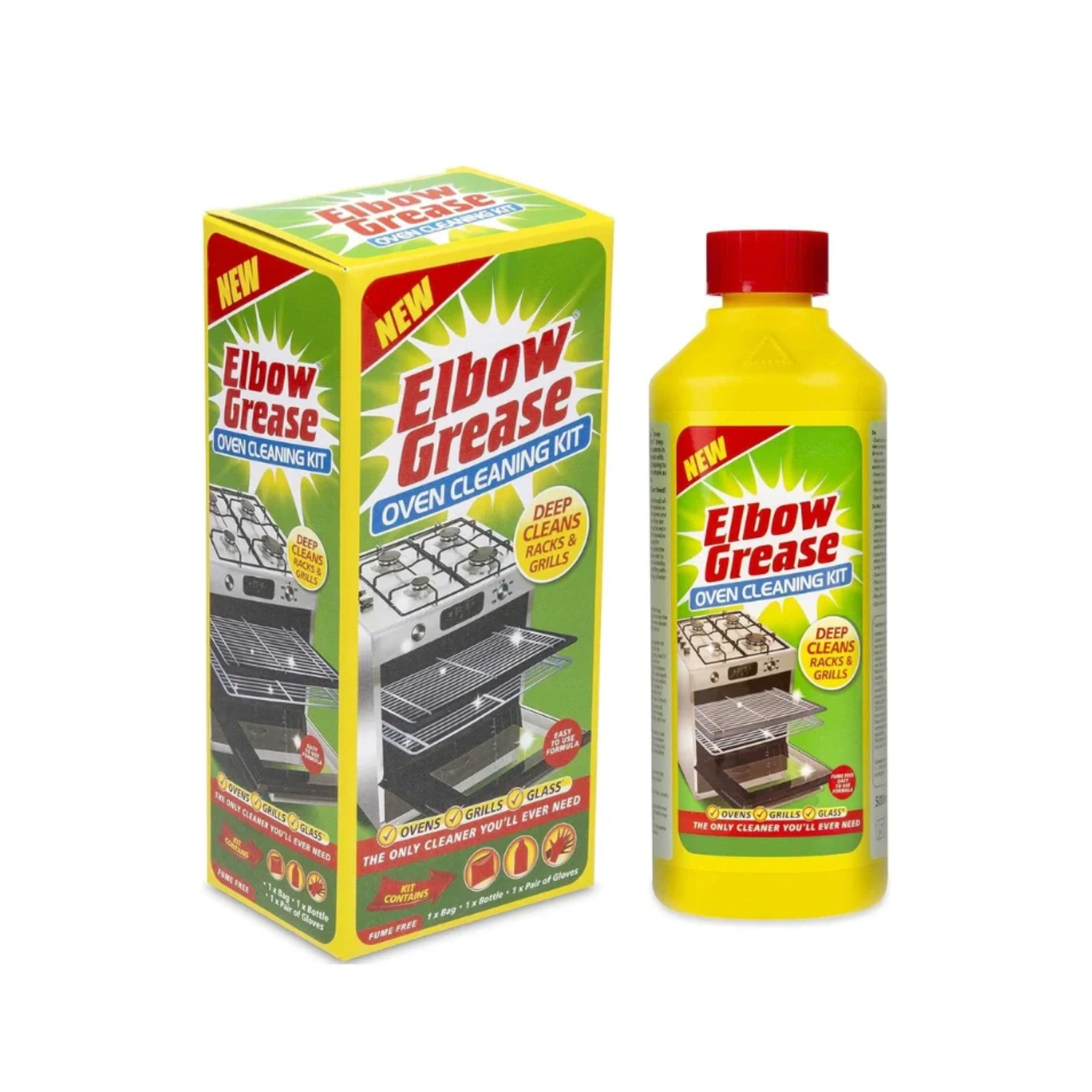 Elbow Grease Oven Cleaning Kit Powerful 500ml Cleaner