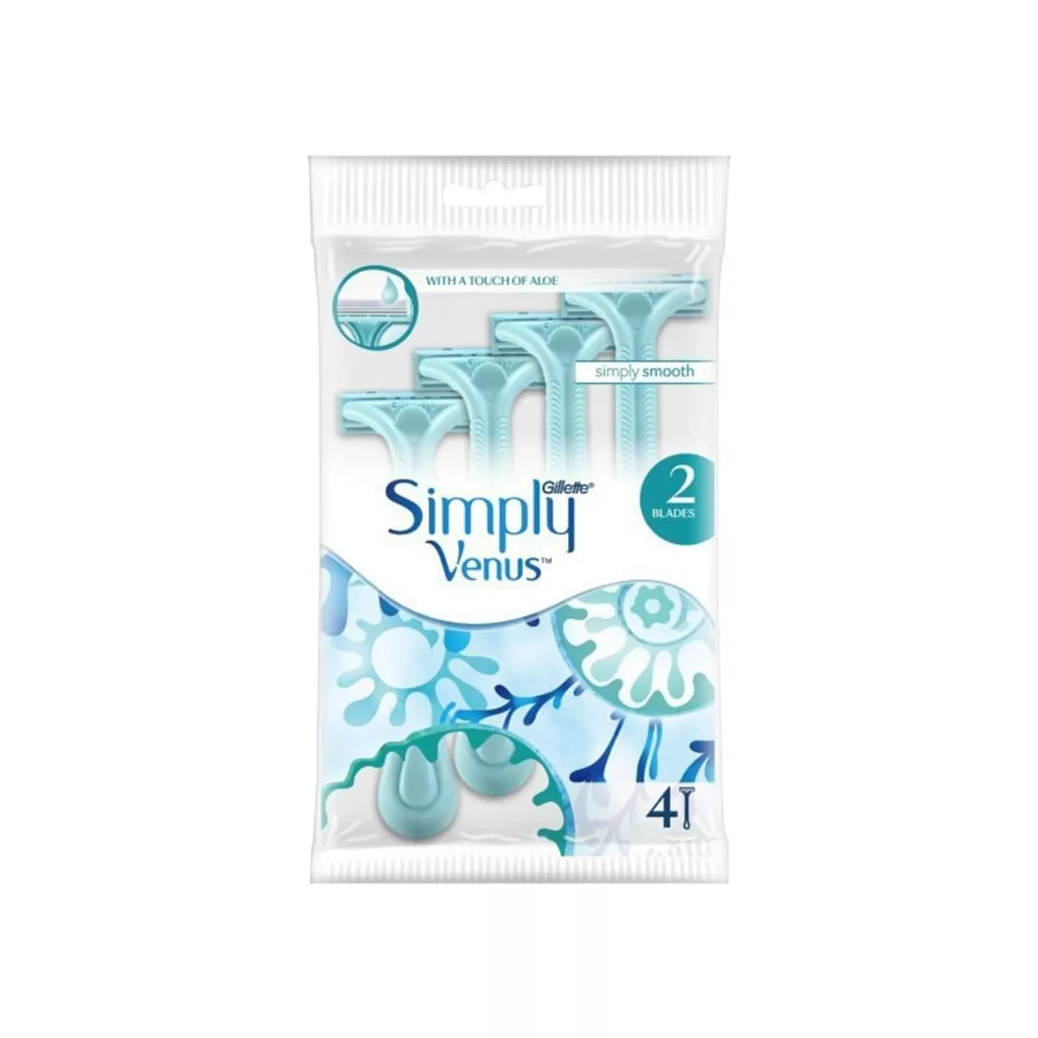 Gillette Simply Venus 2 Disposable Razors  4 Pack