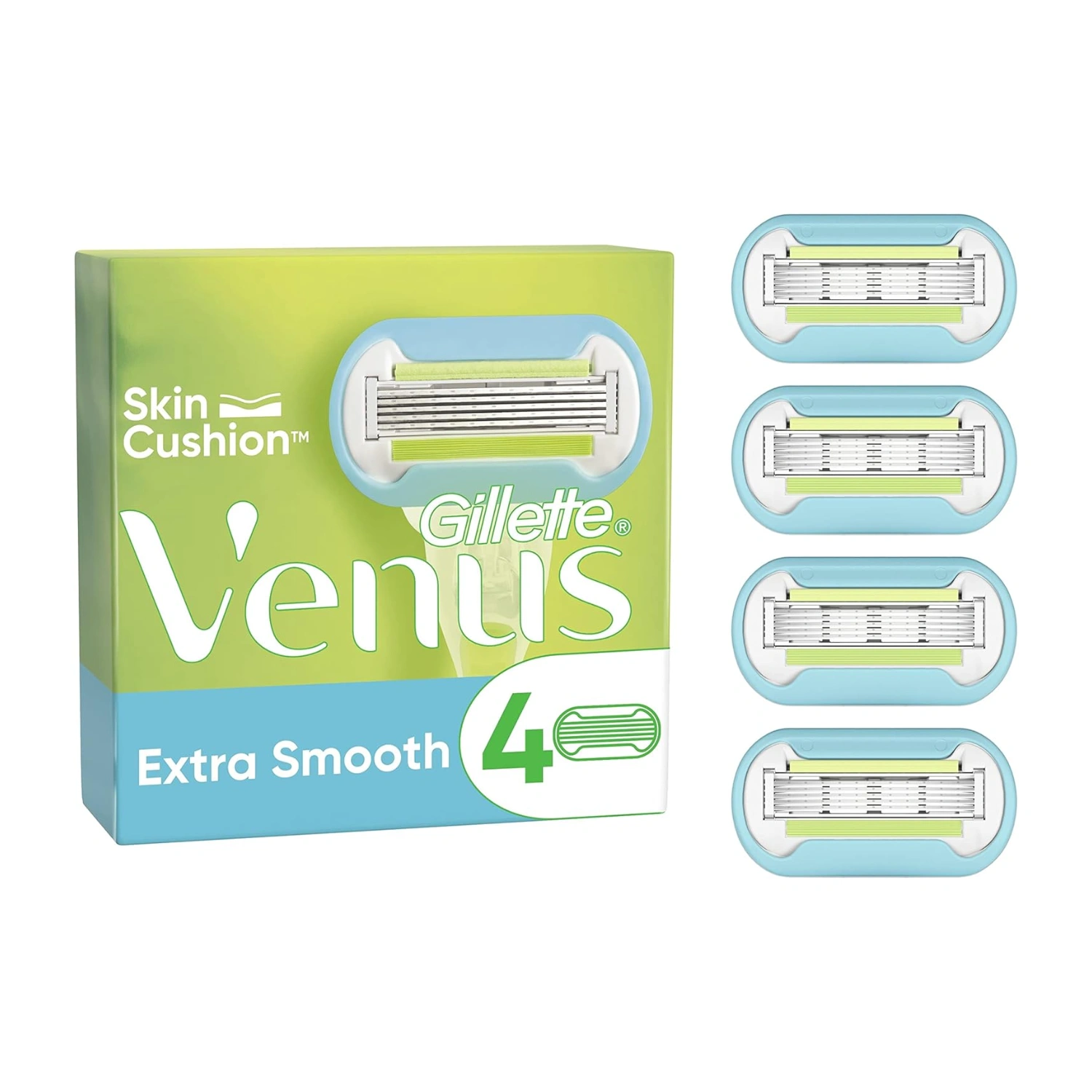 Gillette Venus Extra Smooth Razor Blades Women, 4 Razor Blade Refills
