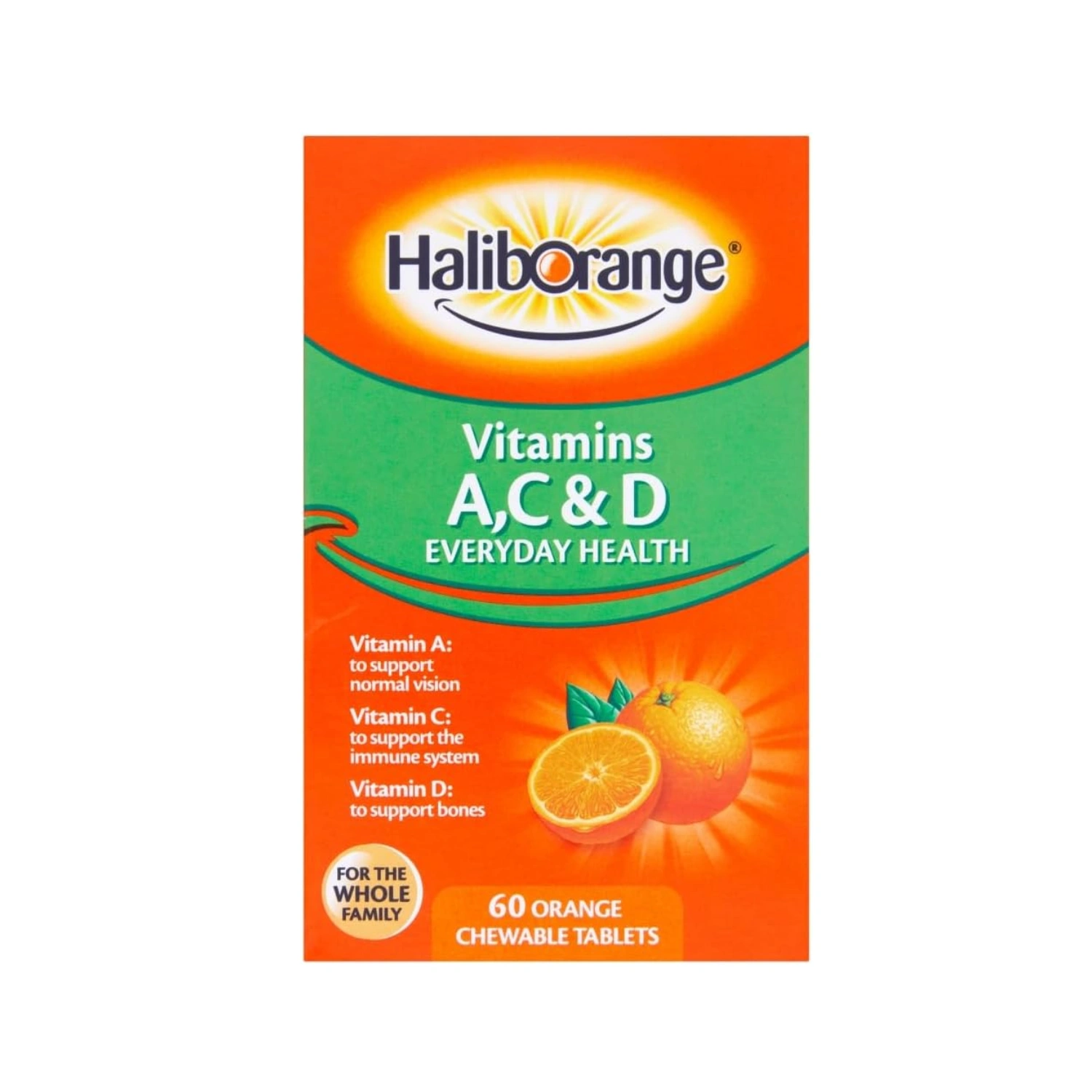 Haliborange Vitamin A, C & D Orange Chewable Tablets