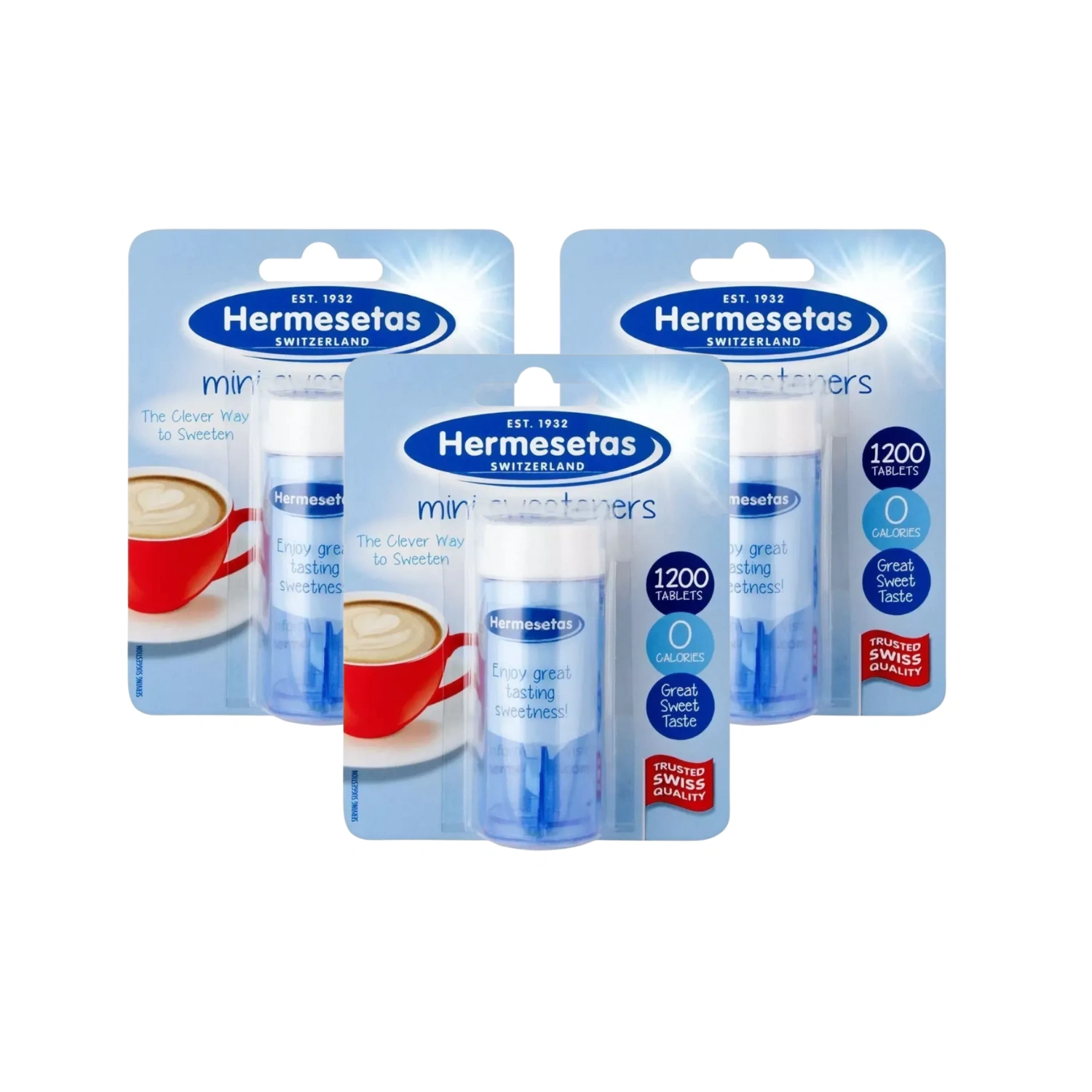 Hermesetas Mini Sweeteners 1200 Tablets – PACK OF 3