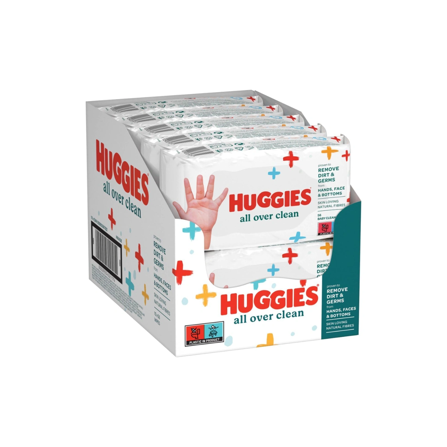Huggies Baby All Over Clean 560 Wipes (Pack of 10)