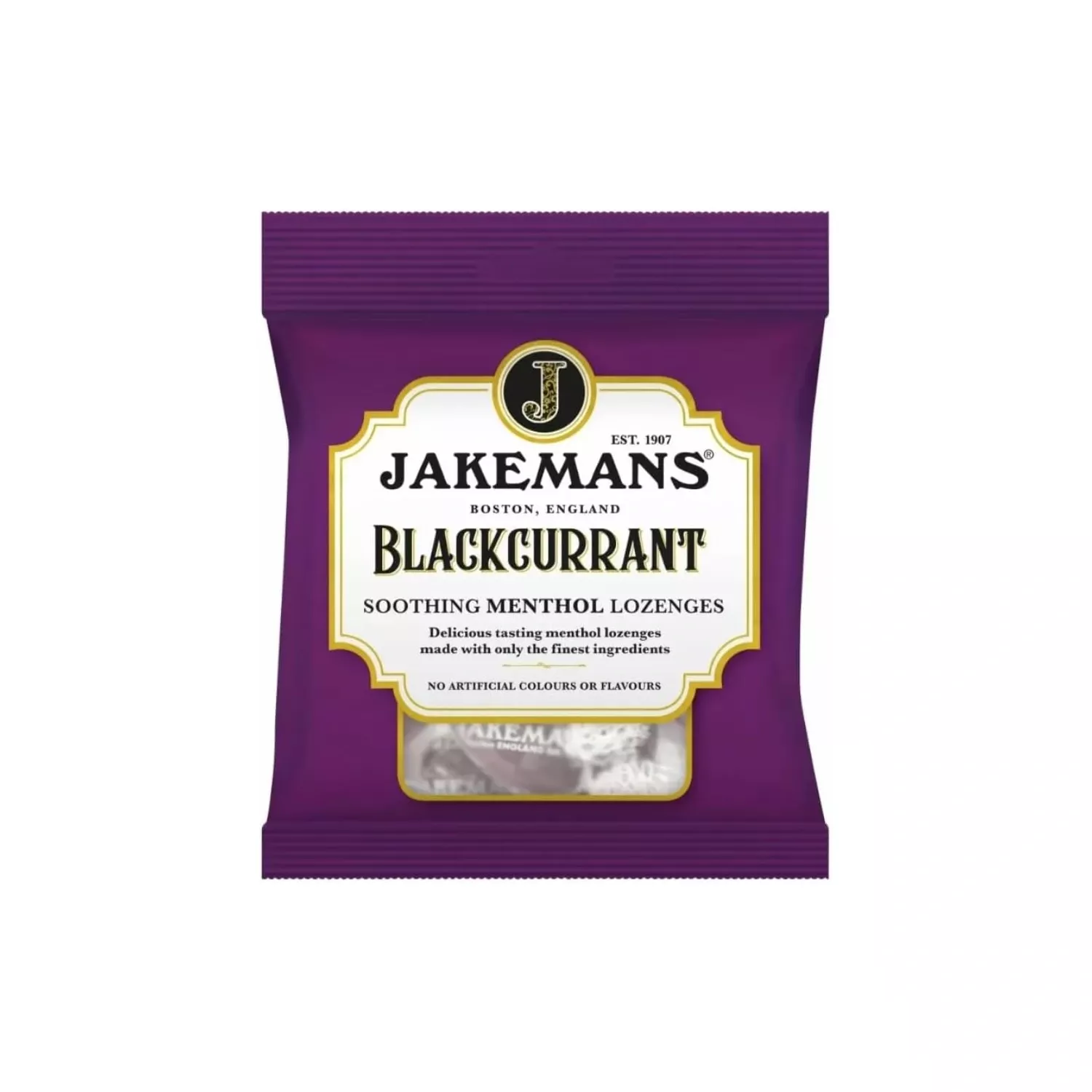 12x Jakemans Blackcurrant Throat & Soothing Menthol Sweets