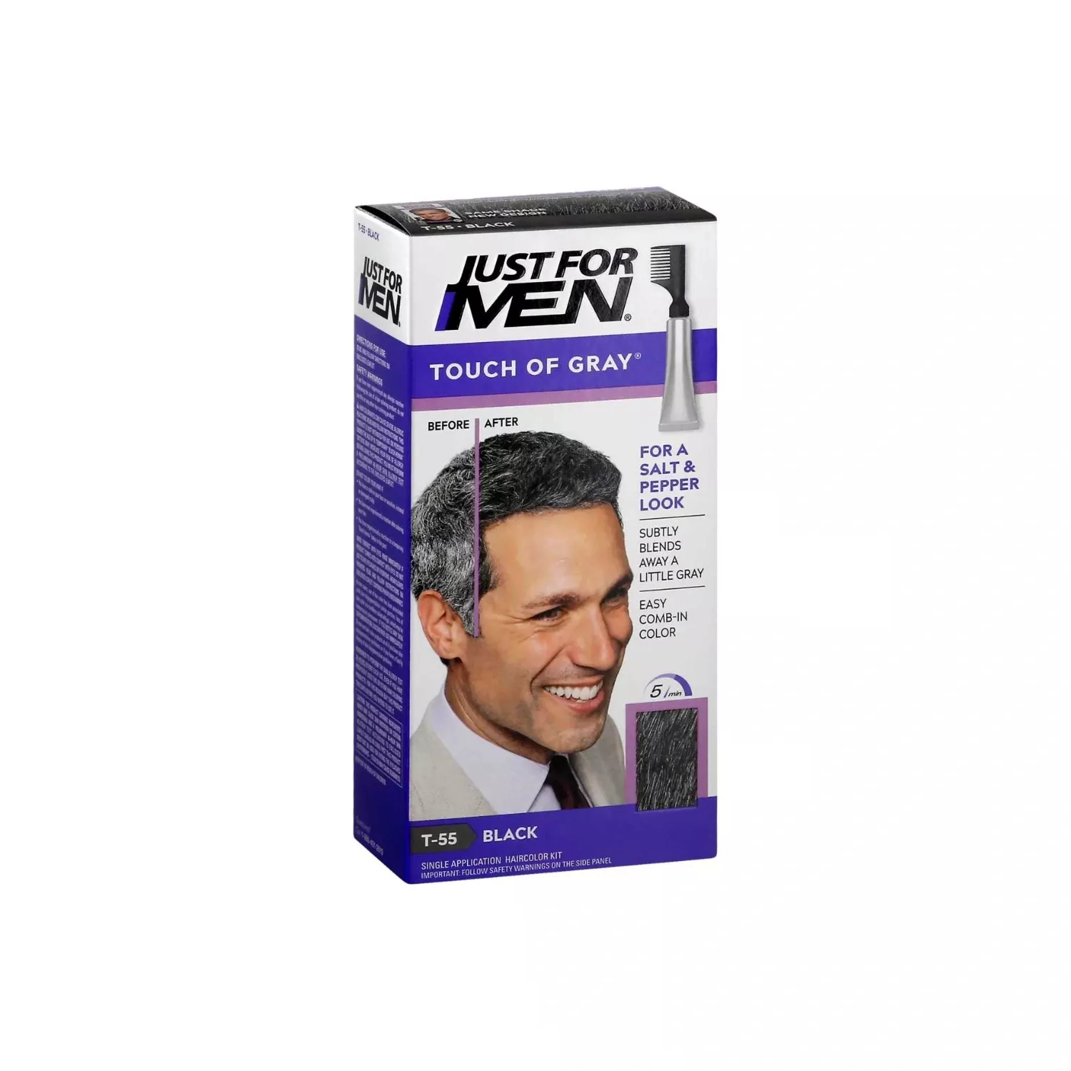 Just For Men T55 Touch of Grey Black Hair Dye