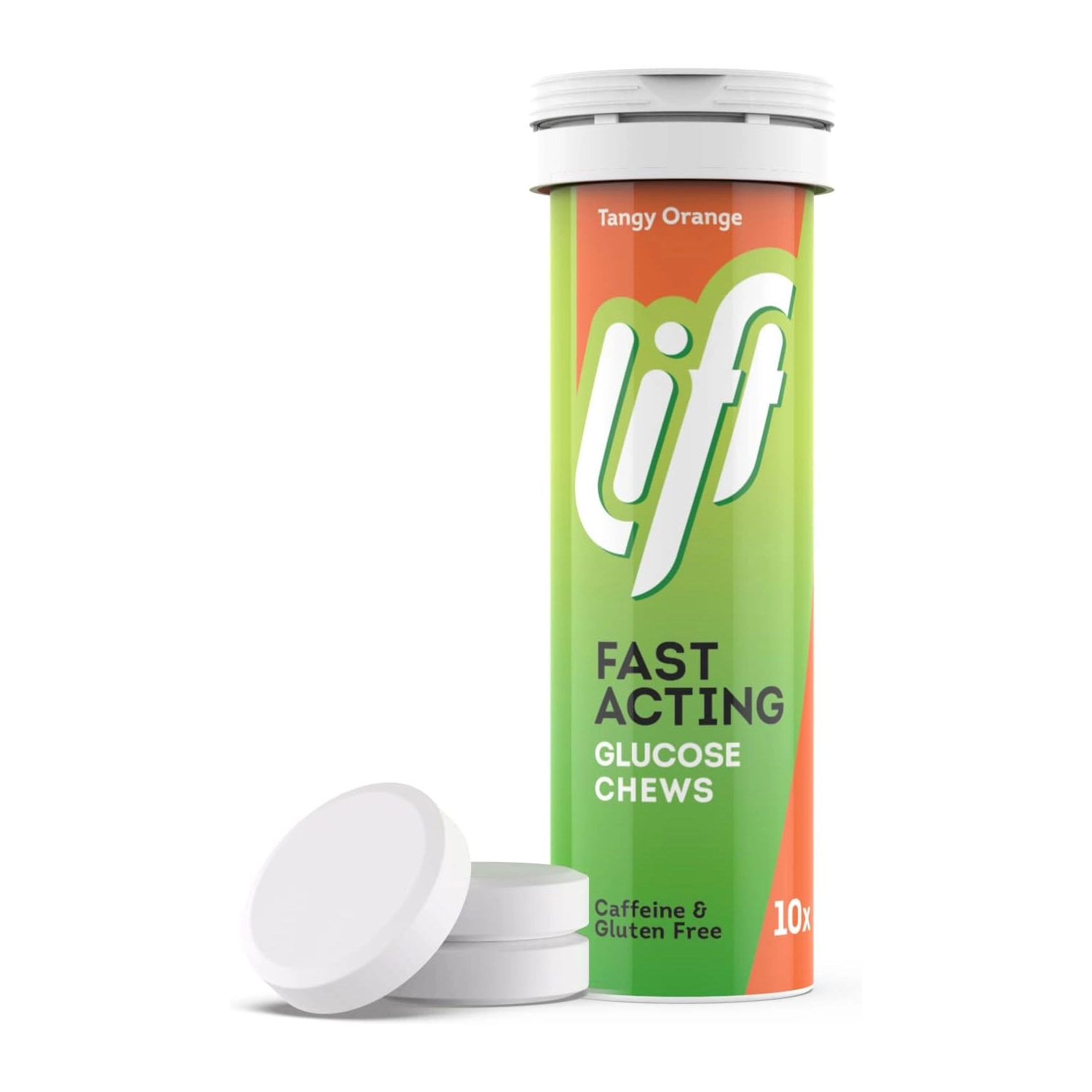 Glucotab Lift Tangy Orange Fast Acting Glucose Chews x10