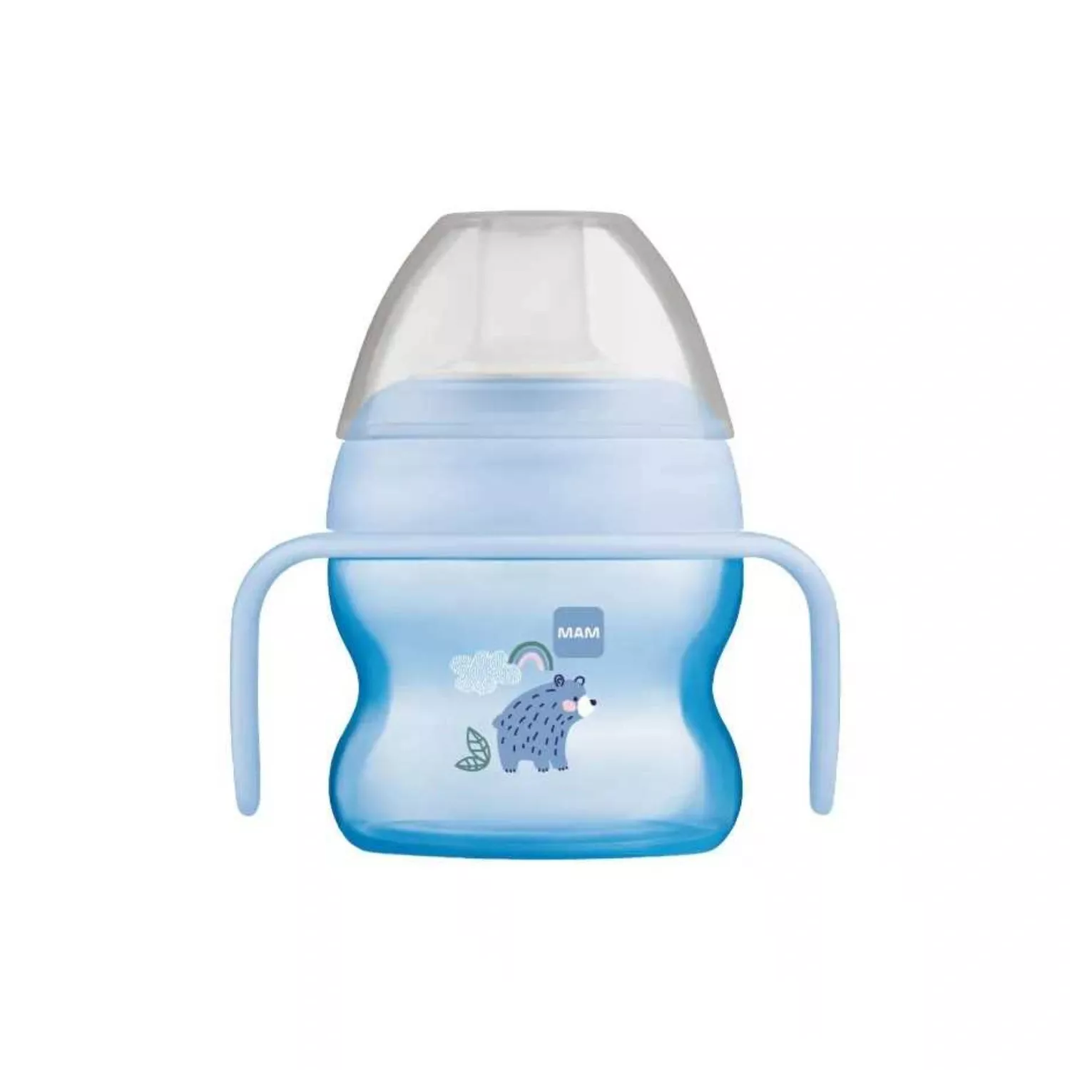 Mam Starter Cup-150ml With 4+ Soother, Blue