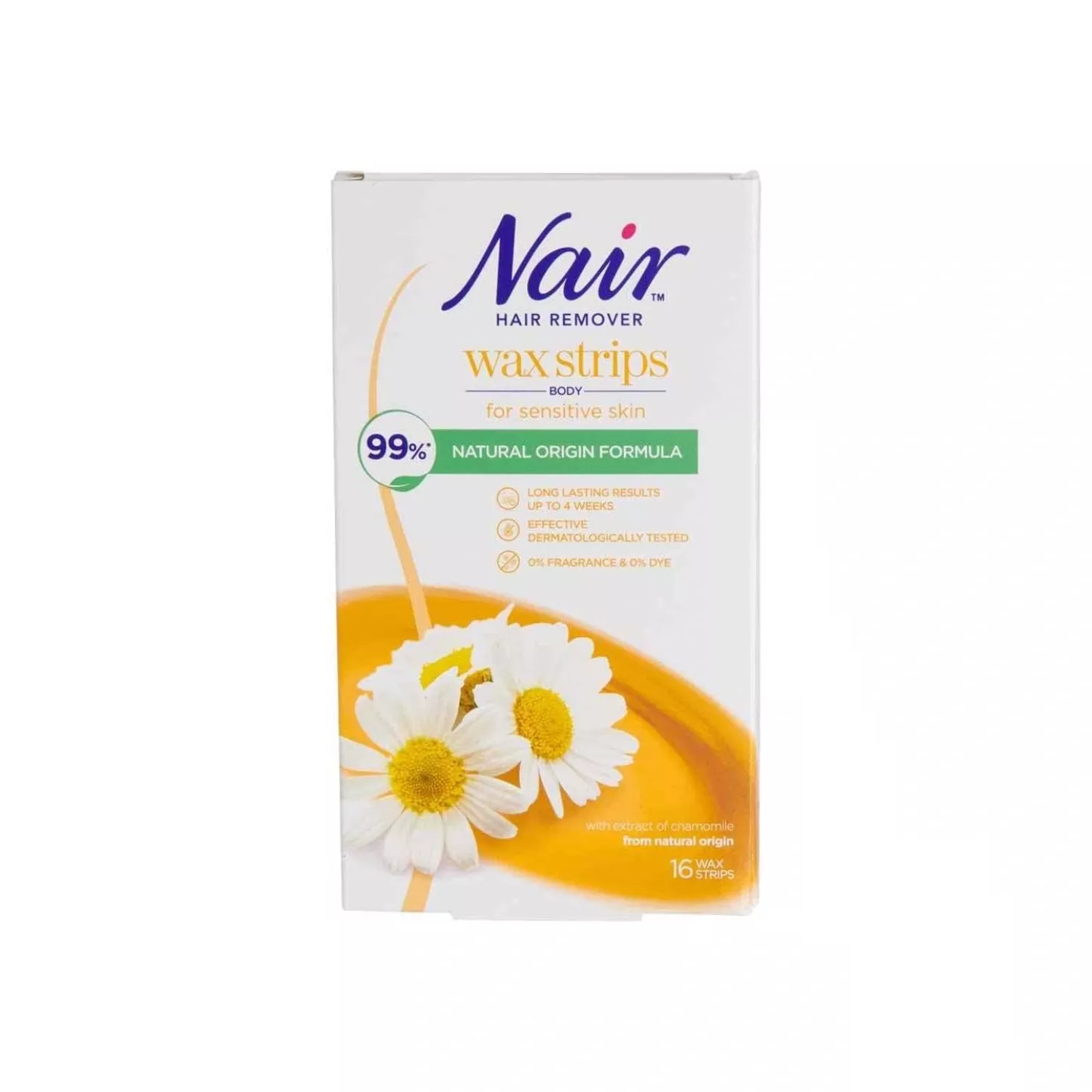 Nair Body Wax Strips with Camomile Extract 16 Strips