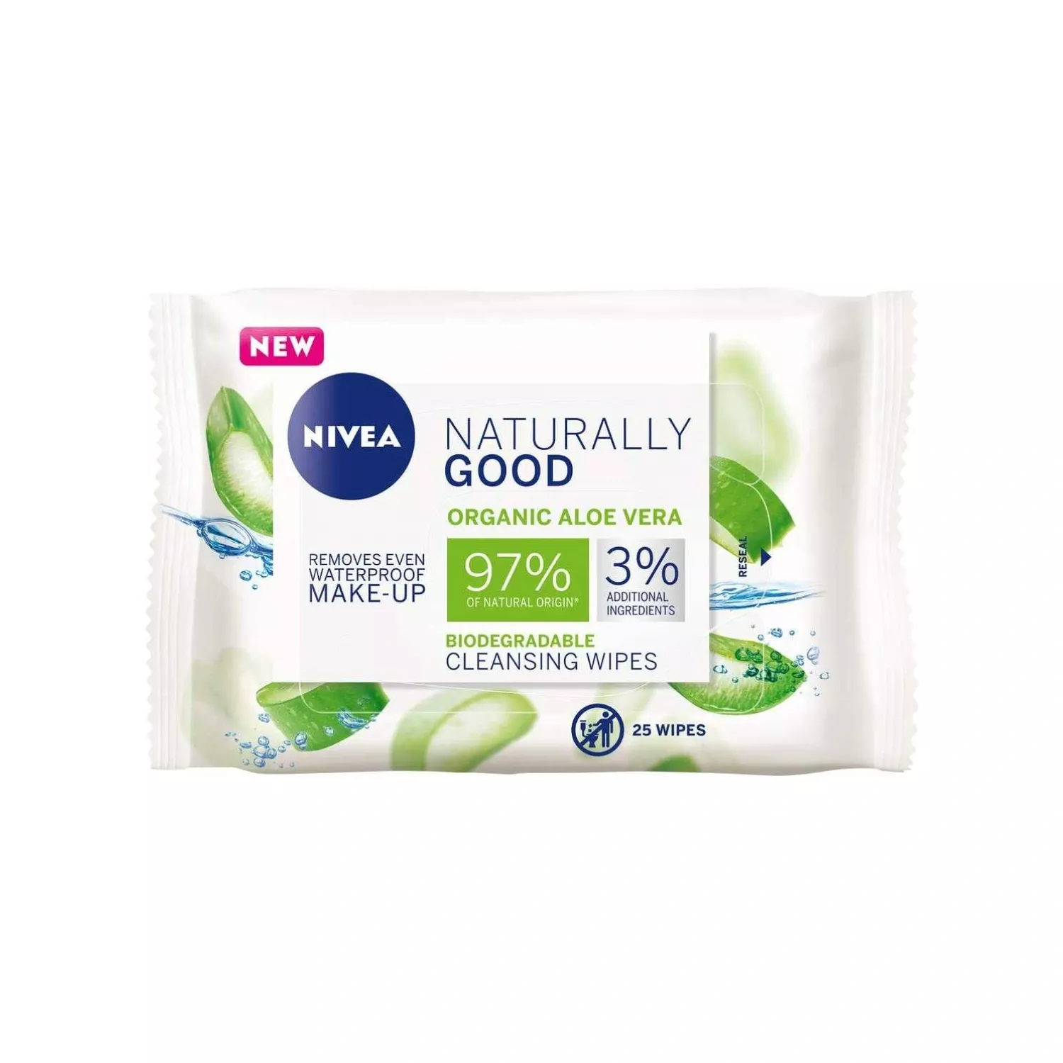 Nivea Aloe Vera Cleansing Wipes 25 Count