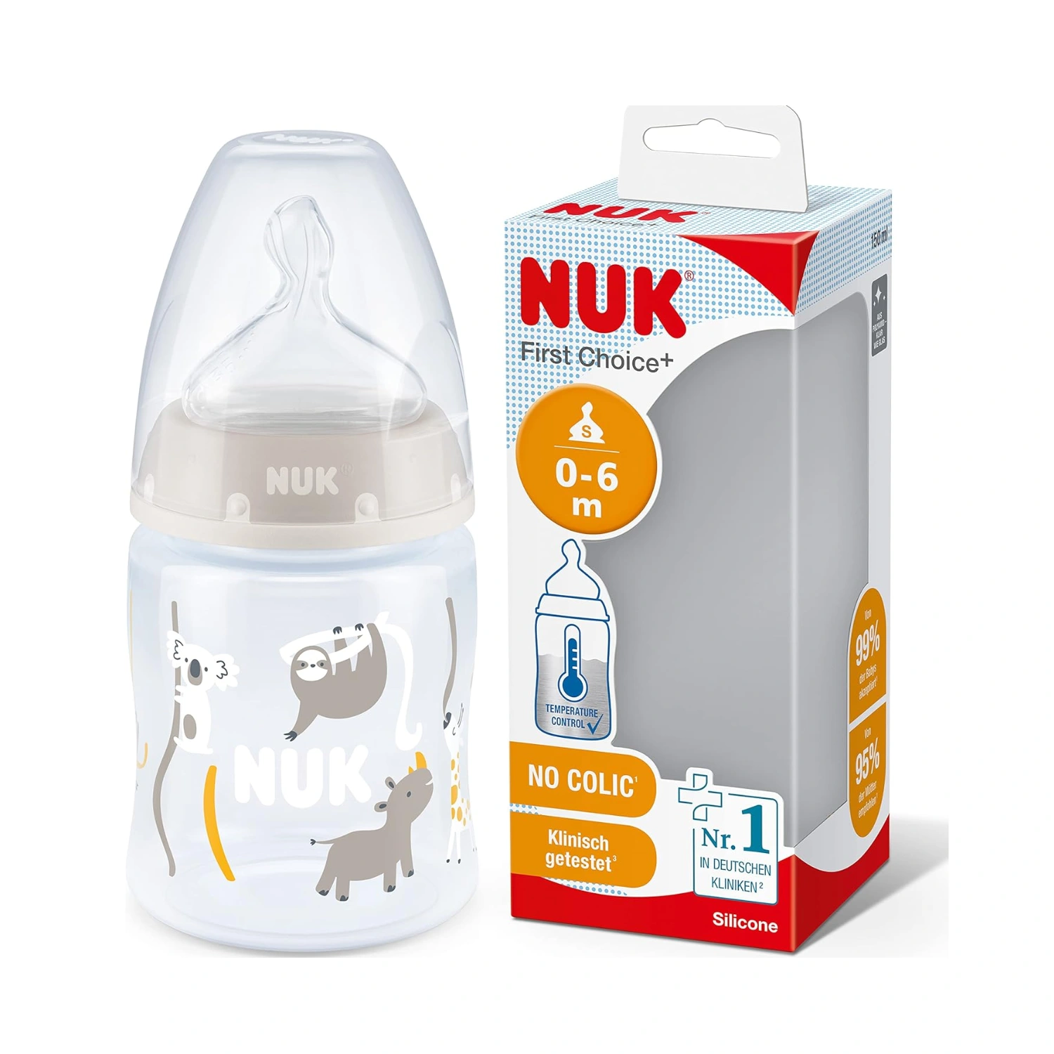 NUK First Choice+ Baby Bottles 0-6 Months 150ml