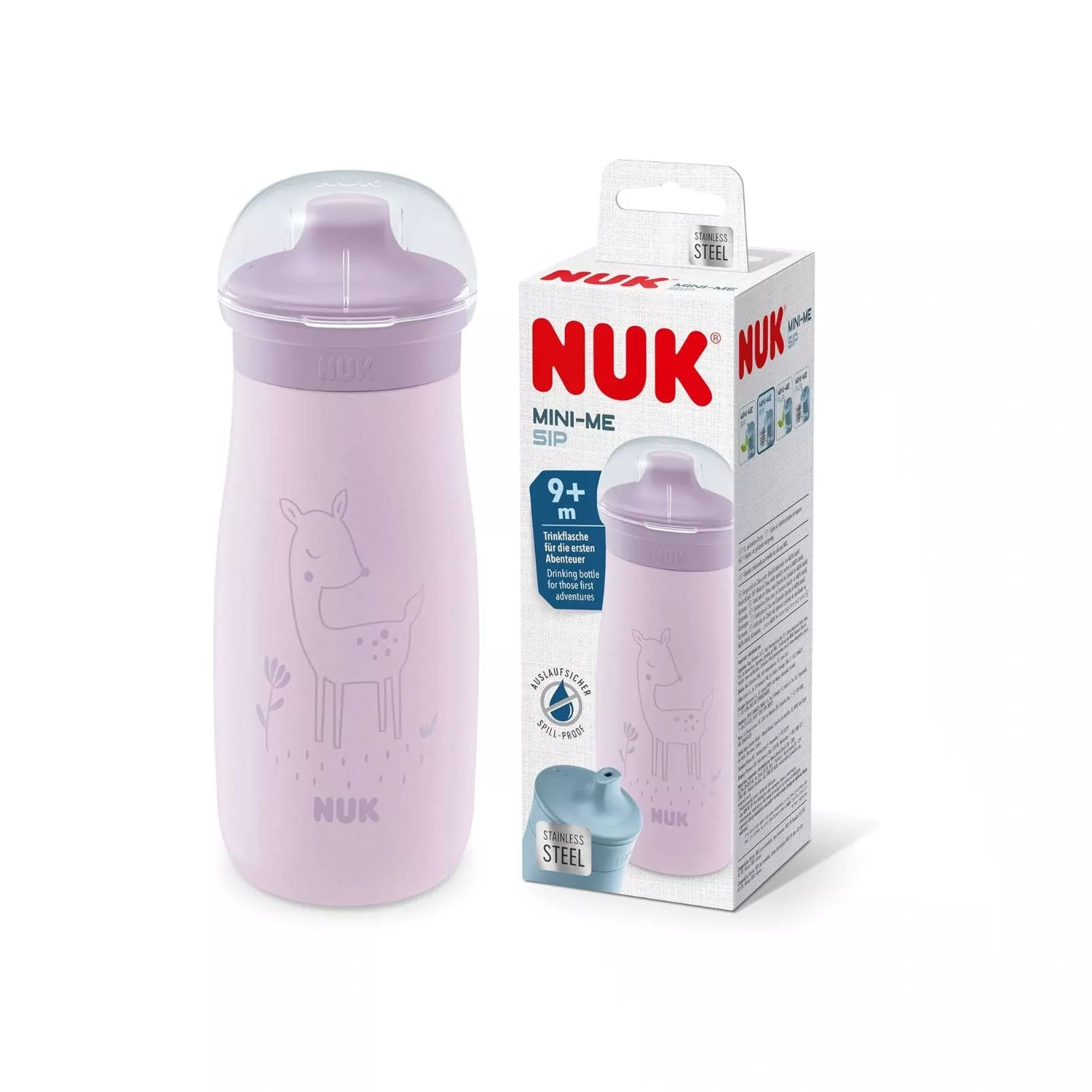 NUK Mini-Me Sip Acero Inoxidable 300ml