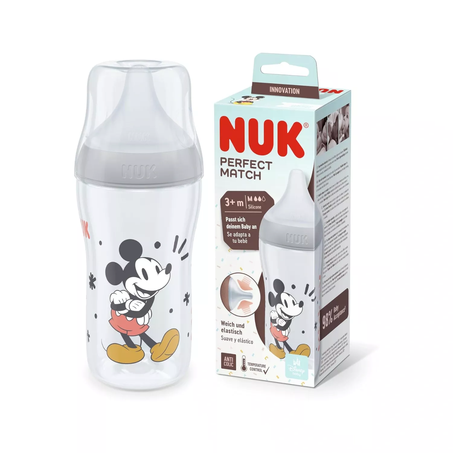 NUK Perfect Match Baby Bottle 3+ Months 260ml