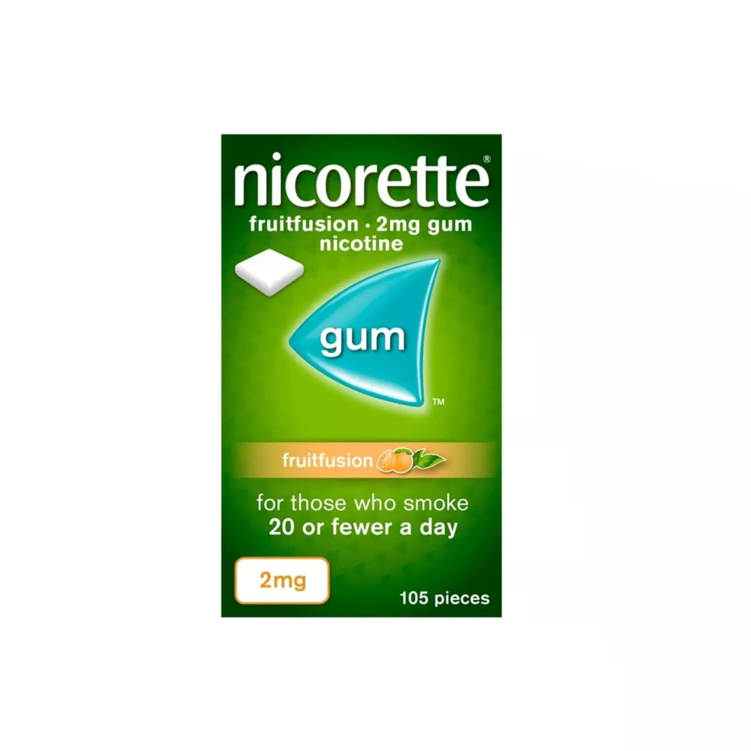 Nicorette Fruitfusion 2mg Gum Nicotine 105 pieces