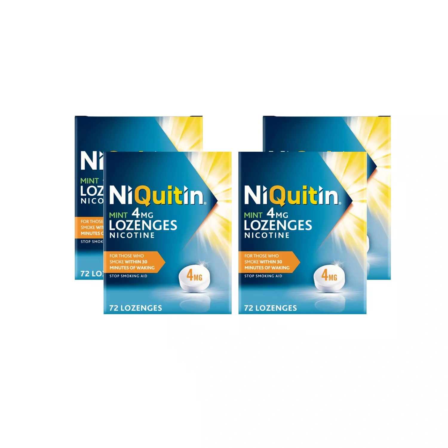4x Niquitin Lozenges 4mg Mint 72 Lozenges