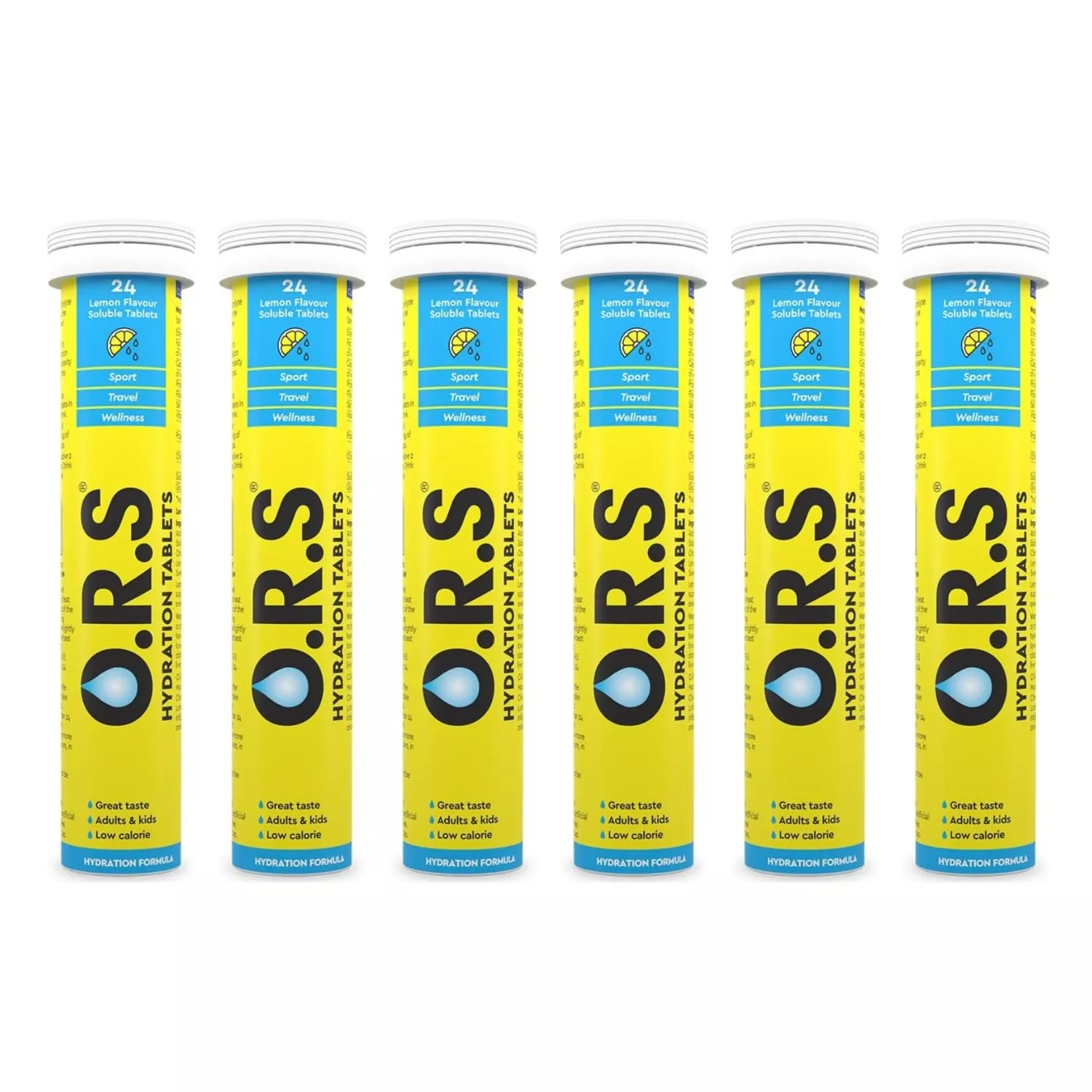 O.R.S. Hydration Lemon Flavour 24 Tablets - Pack 6