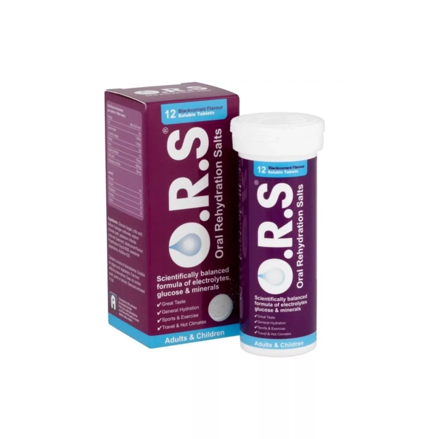 O.R.S. Hydration Blackcurrant 12 Tablets