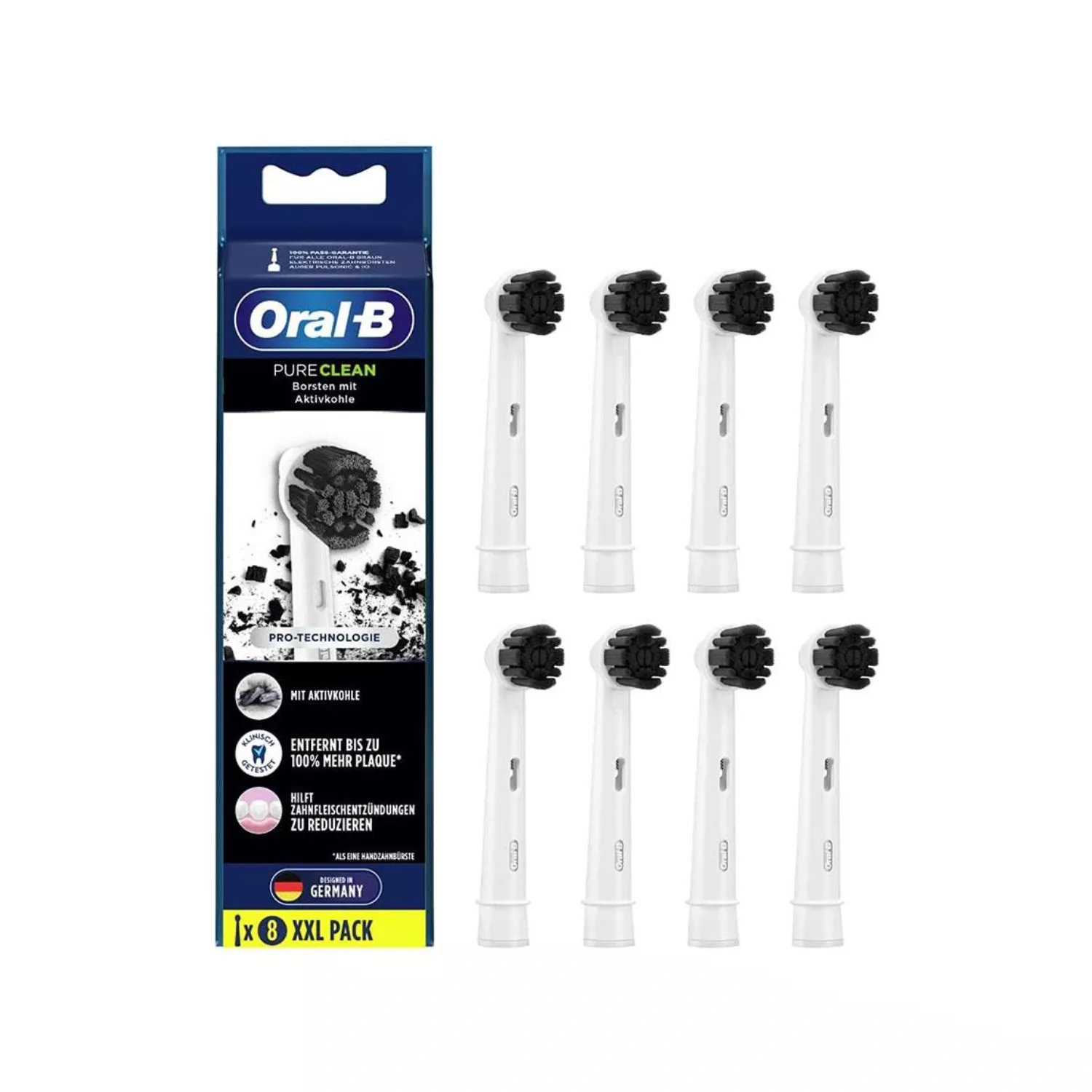 Oral-B PureClean Charcoal Electric Toothbrush 8 Count