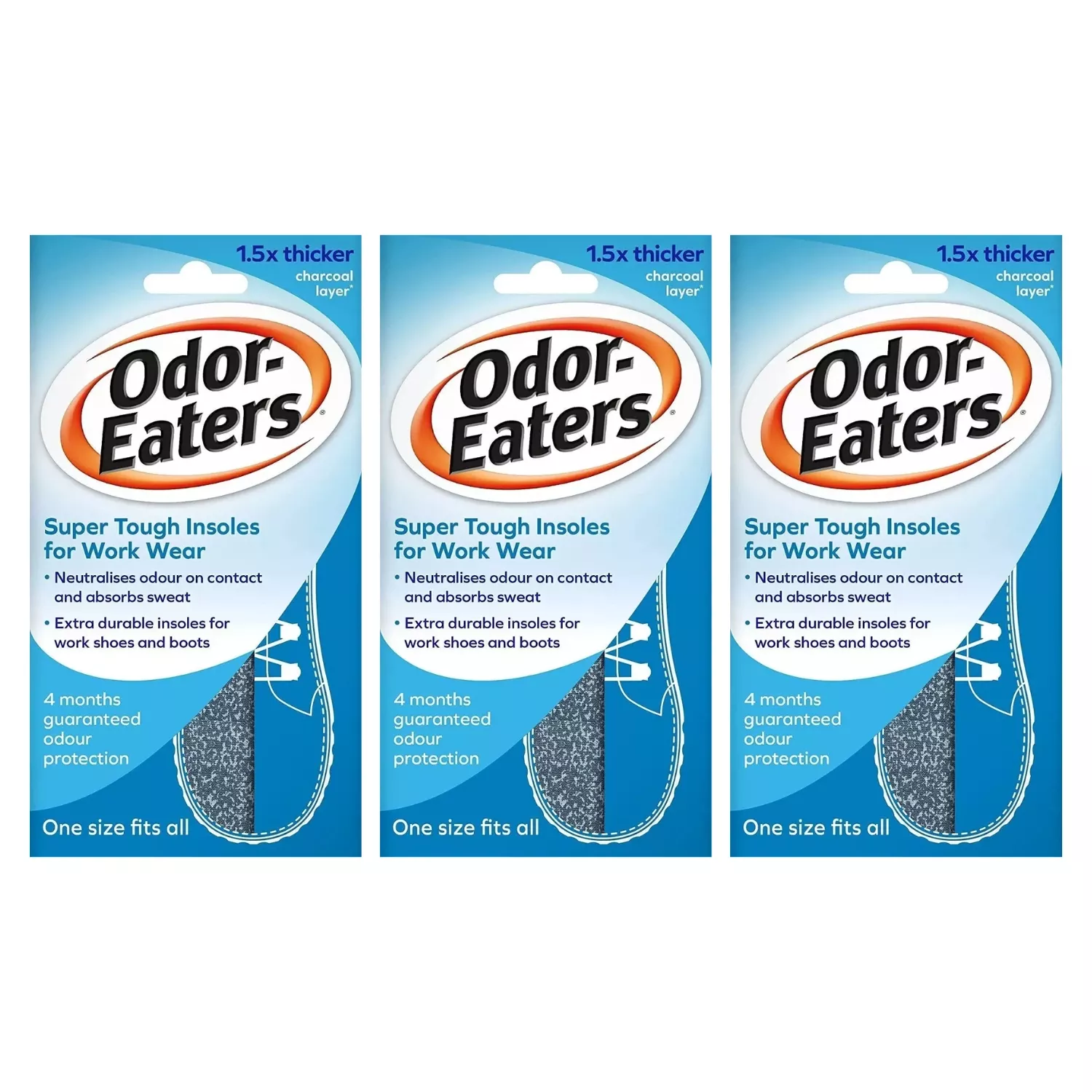 Odor-Eaters Super Tough Insoles - Pack of 3