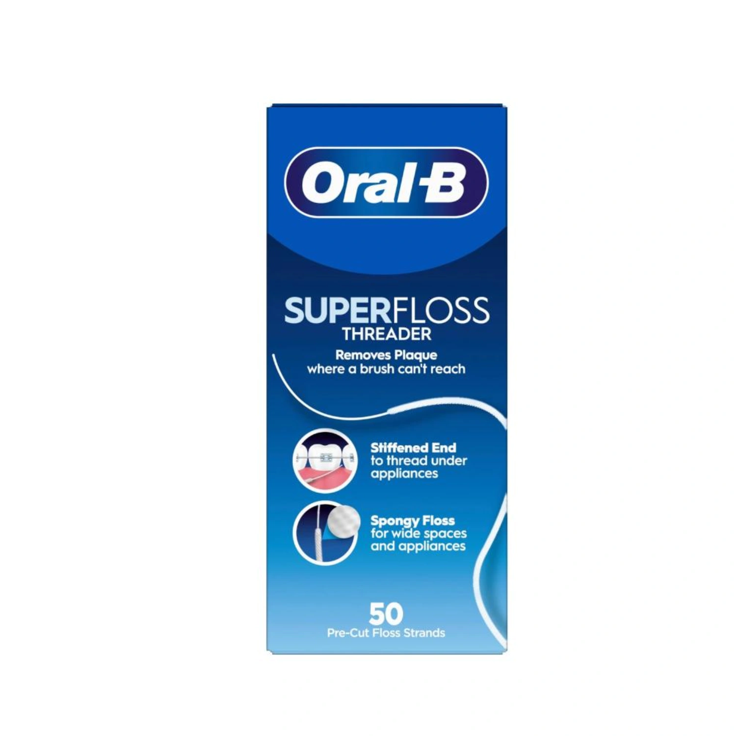 Oral-B Super Floss Mint Dental Floss - 50 Strips