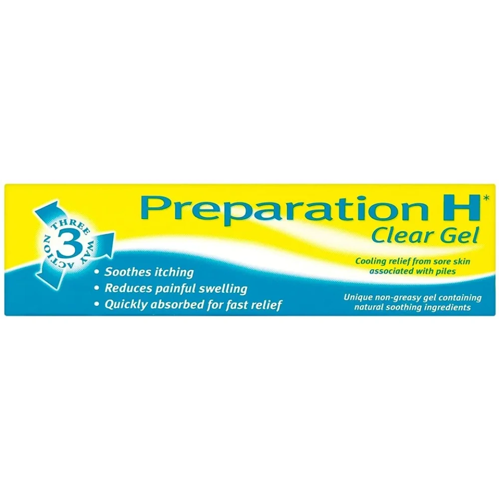 Preparation H 3 Way Action Clear Gel for Sore Skin 50g