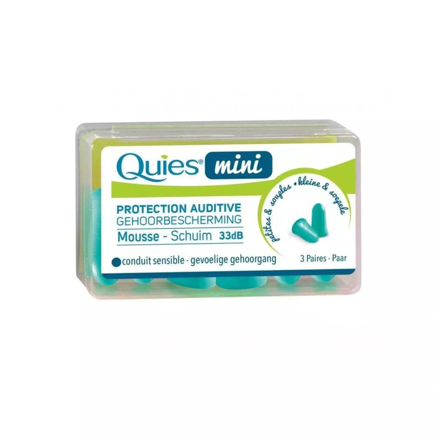 Quies Mini Foam Ear Plugs 3 Pairs
