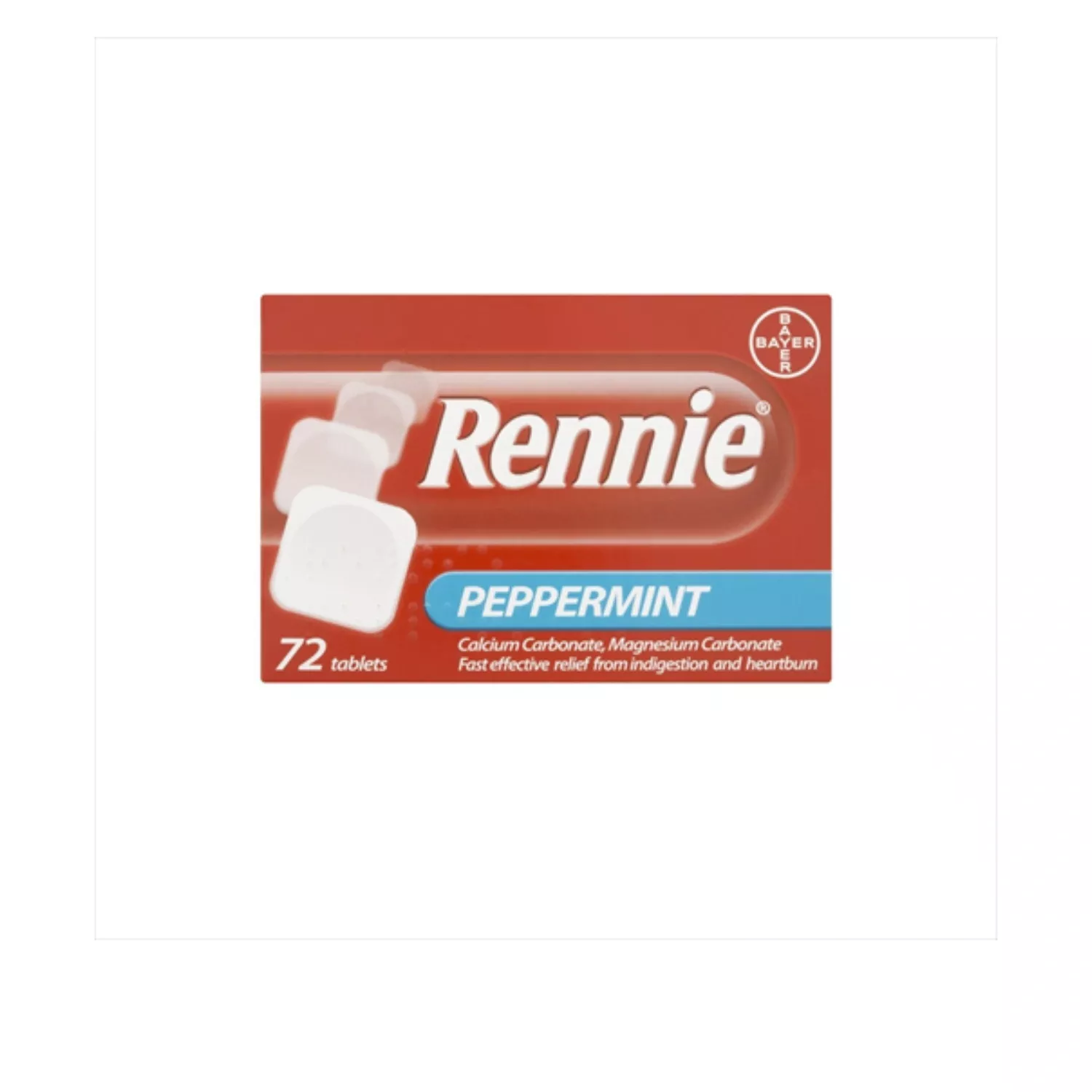 Rennie Spearmint Indigestion & Heartburn Relief 72 Tablets