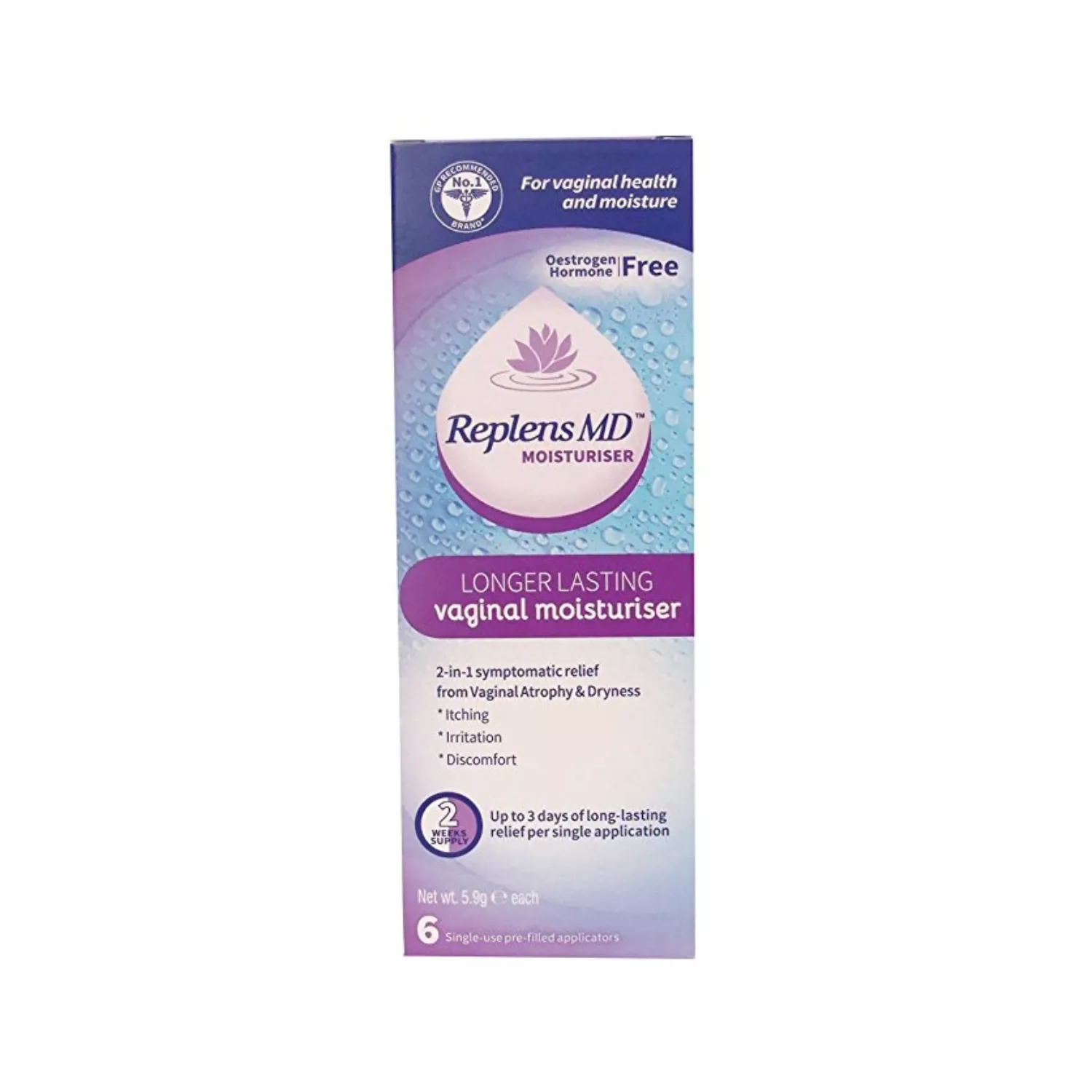 Replens MD Vaginal Moisturiser 6 Pack