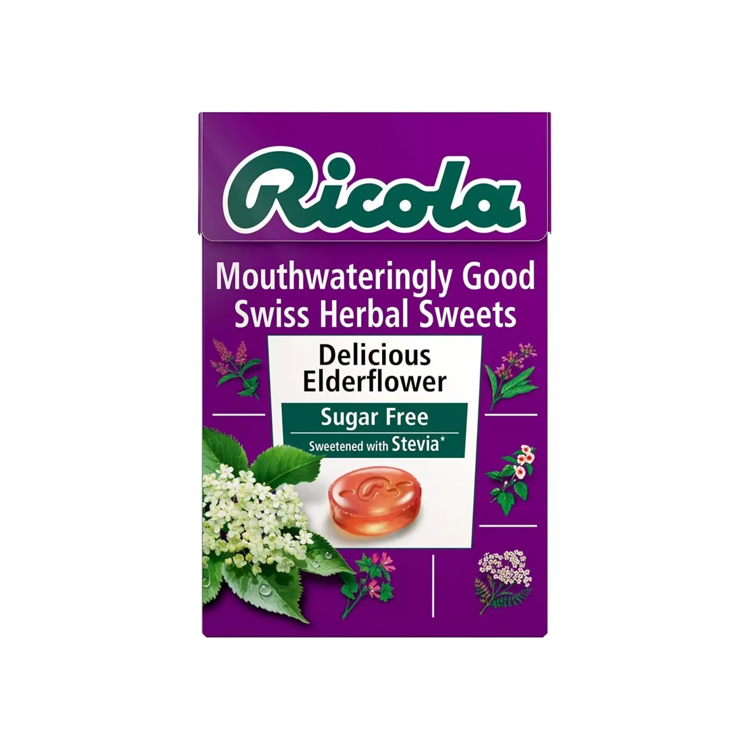 Ricola Delicious Elderflower Sugar Free Lozenges 45g